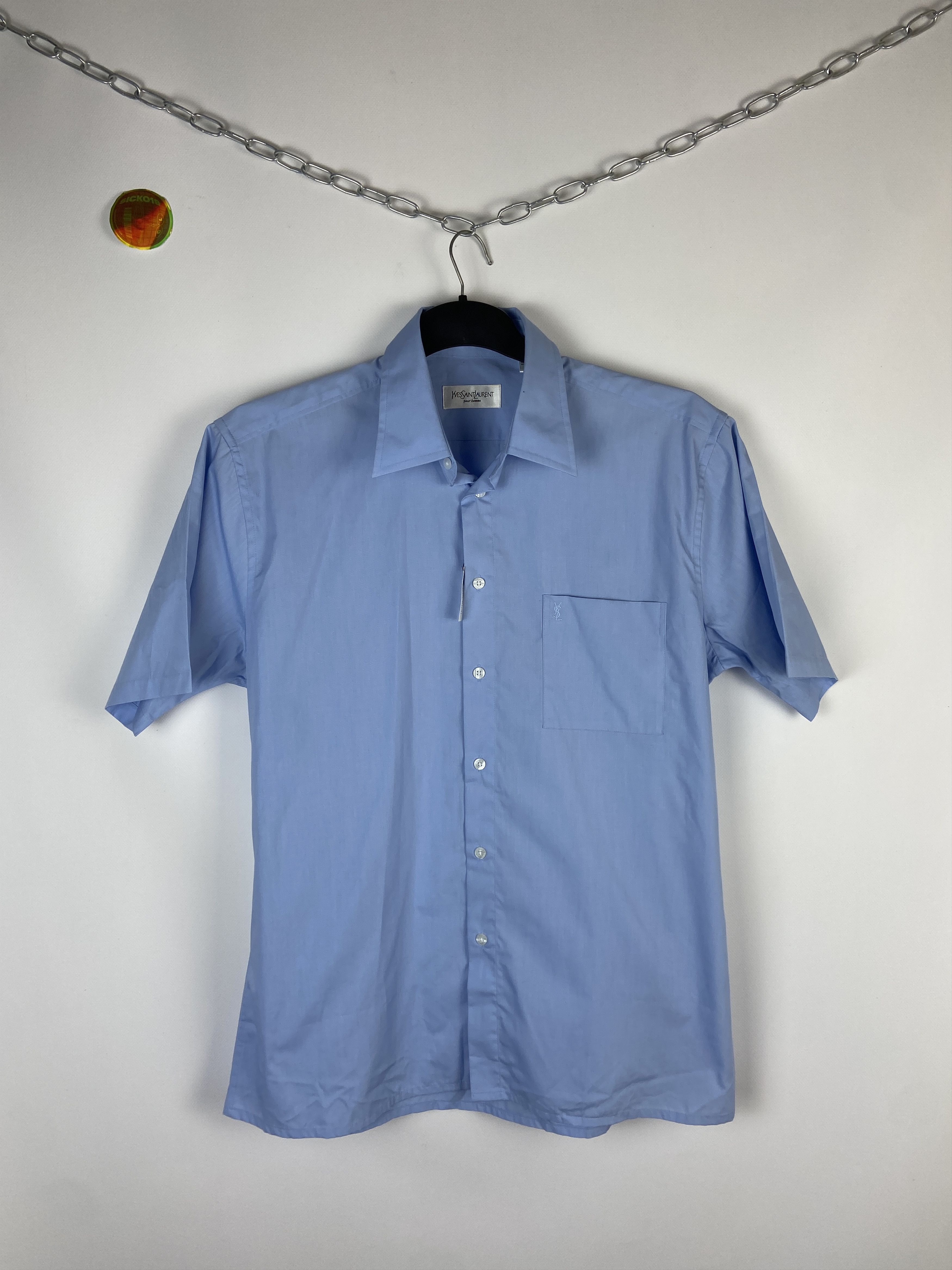 Vintage Vintage Yves Saint Laurent Ysl Pour Homme Shirt Size US L / EU 52-54 / 3 - 1 Thumbnail