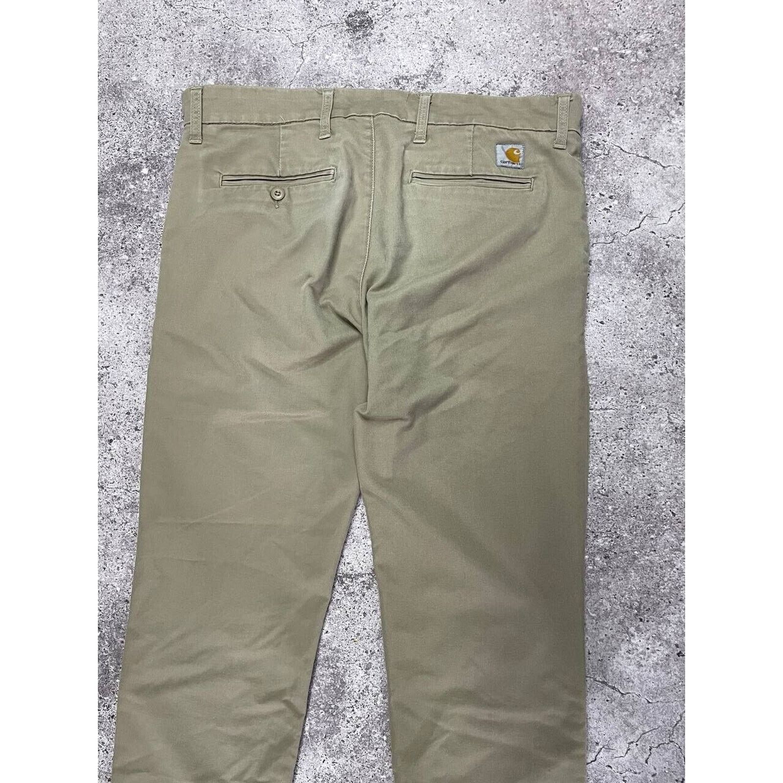 Carhartt × Vintage Carhartt Sid Pants 34x34 Beige Work Chinos Straight Fit Size US 34 / EU 50 - 4 Thumbnail