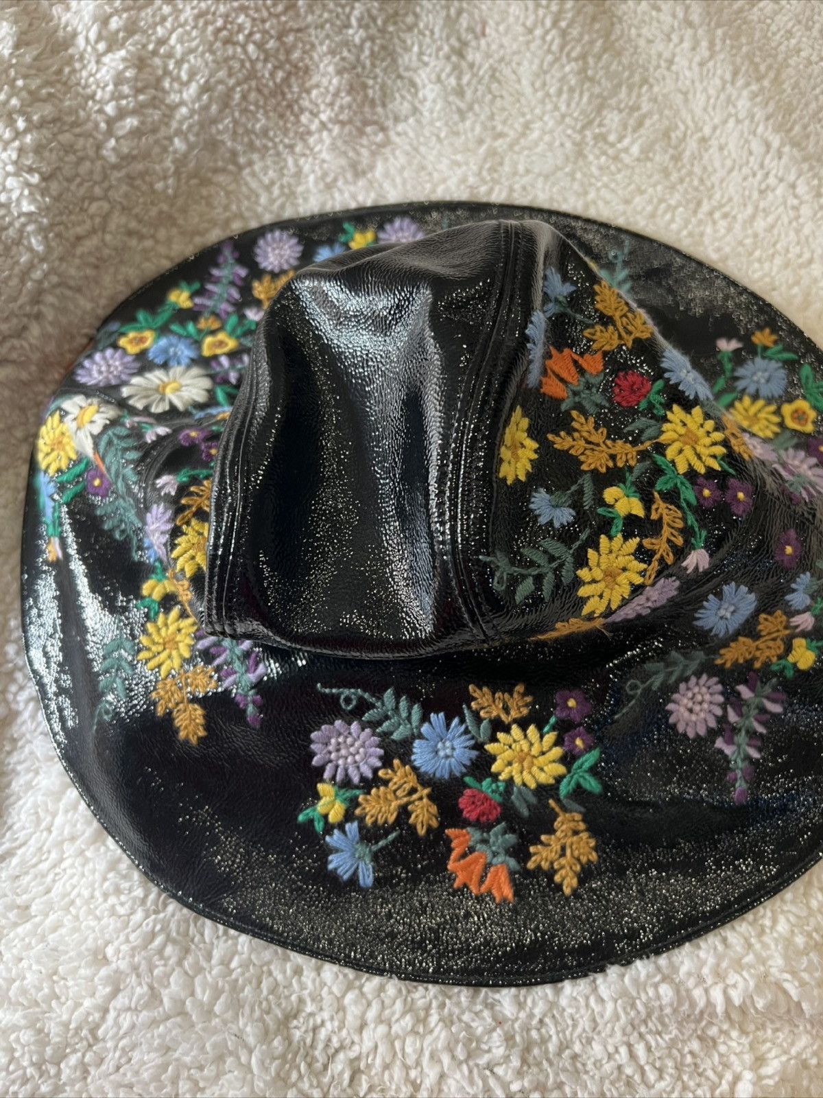 Gucci Gucci floral leather hat Size ONE SIZE - 3 Thumbnail