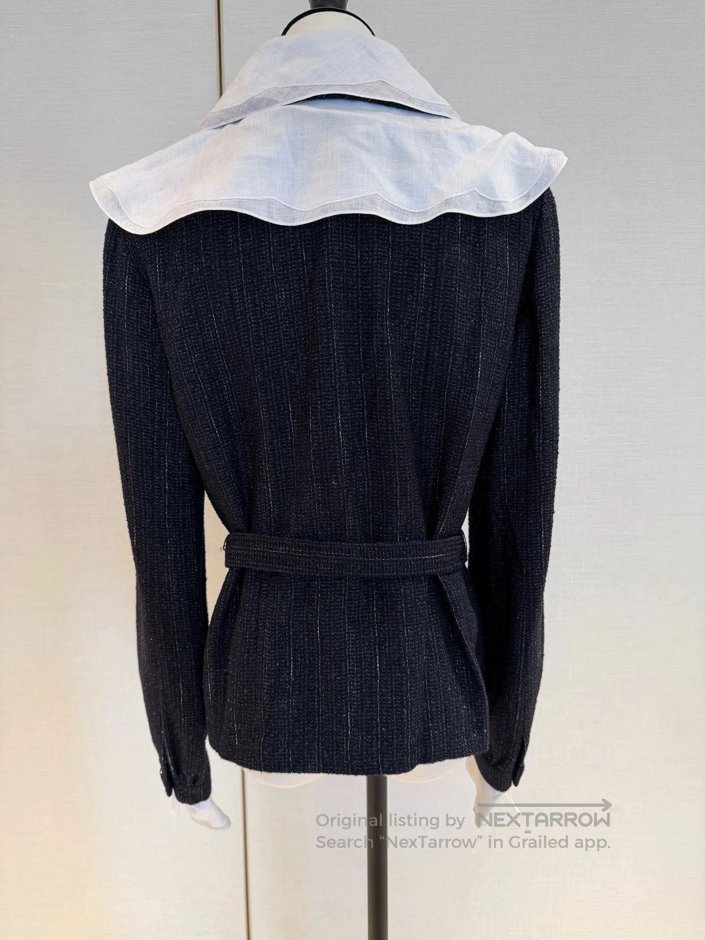 Chanel Chanel Blue Black Sequin Double-Breasted Coat. Size US XS / EU 42 / 0 - 2 Thumbnail
