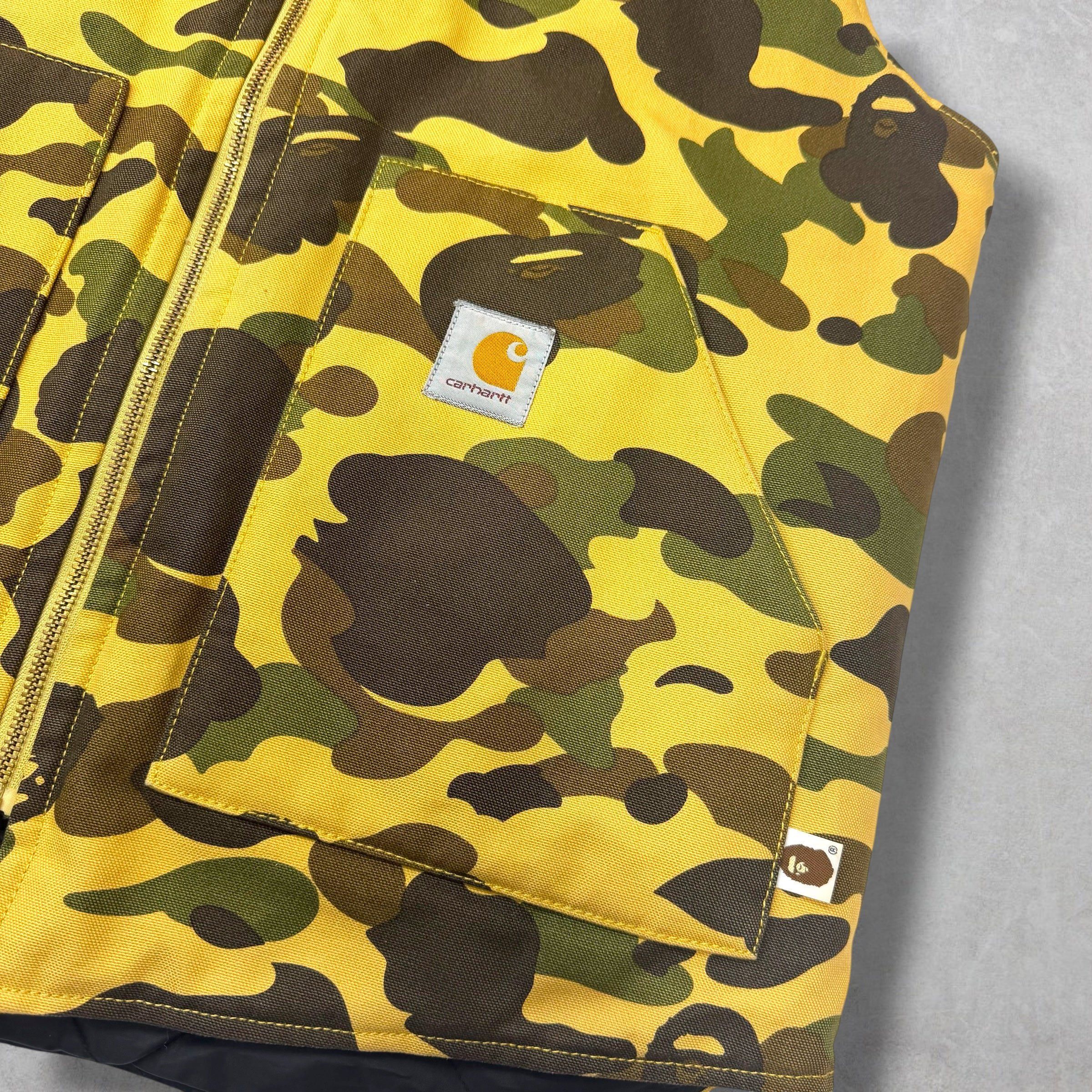 Bape Bape x Carhartt 1st Yellow Camo Vest L Size US L / EU 52-54 / 3 - 2 Thumbnail