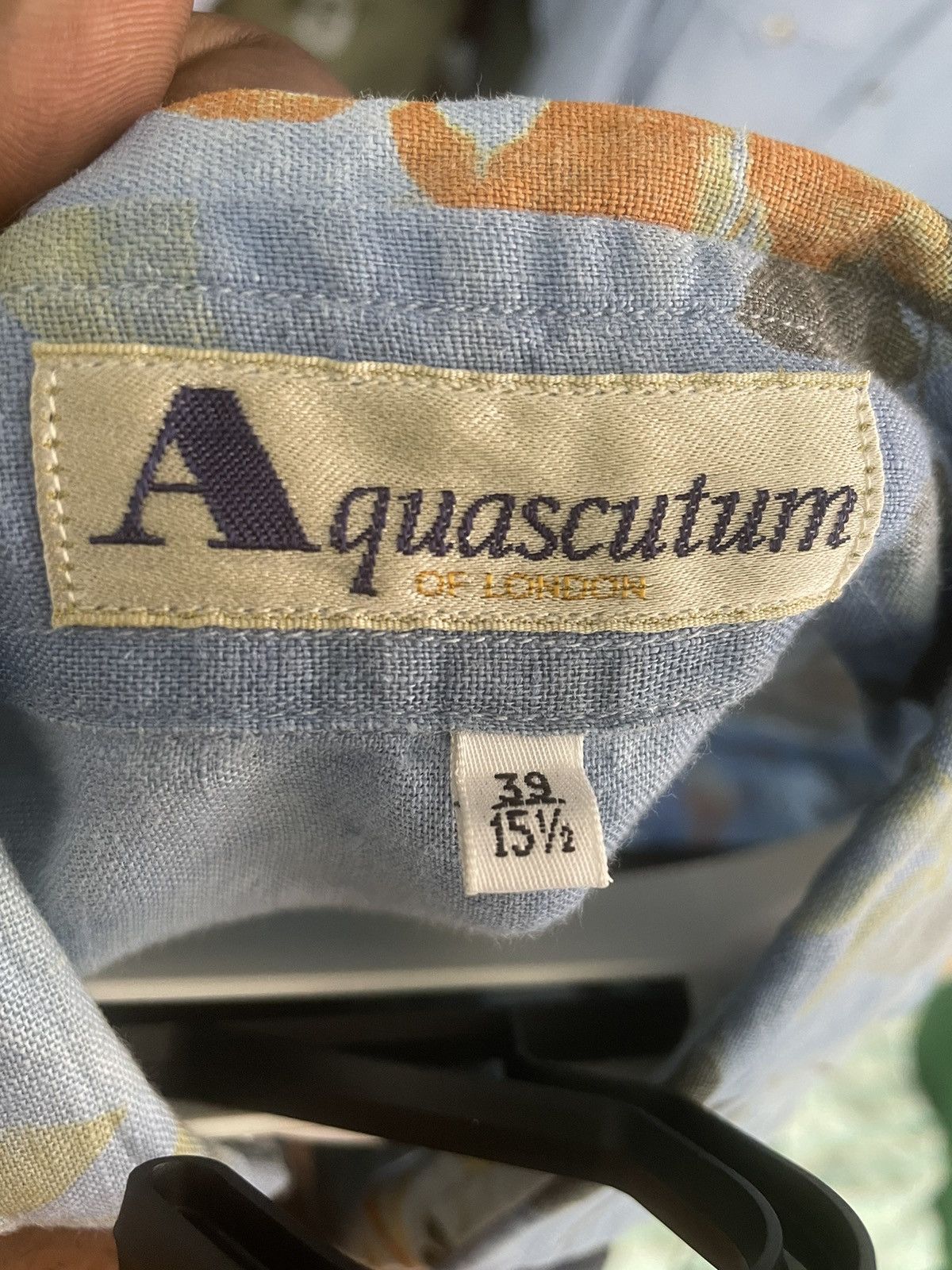 Aquascutum × Vintage Vintage Aquascutum Floral Motifs Shirt Size US L / EU 52-54 / 3 - 6 Thumbnail