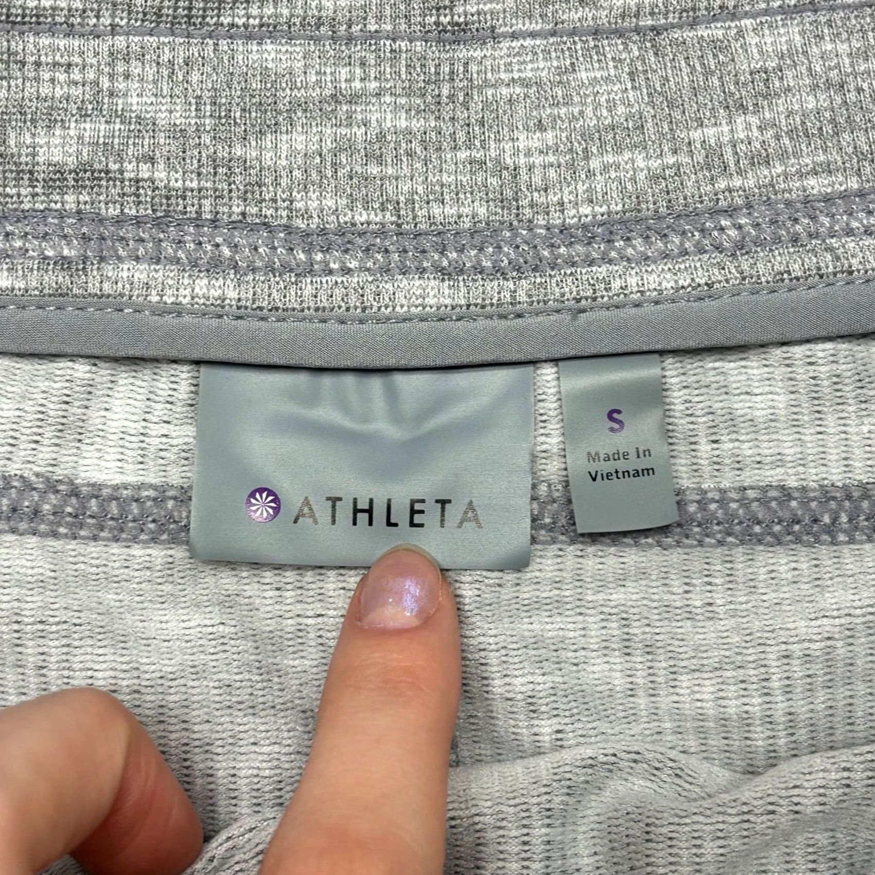 Athleta Athleta Skirt Womens S Gray Techie Terry Mini Athletic Drawstring Pull On Space Dye Size 28" / US 6 / IT 42 - 3 Thumbnail