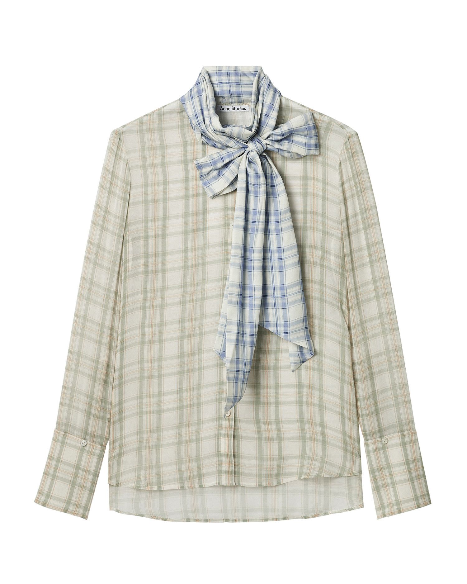 Acne Studios Acne Studios Ornament Lace-up Plaid Shirt Size M / US 6-8 / IT 42-44 - 1 Thumbnail