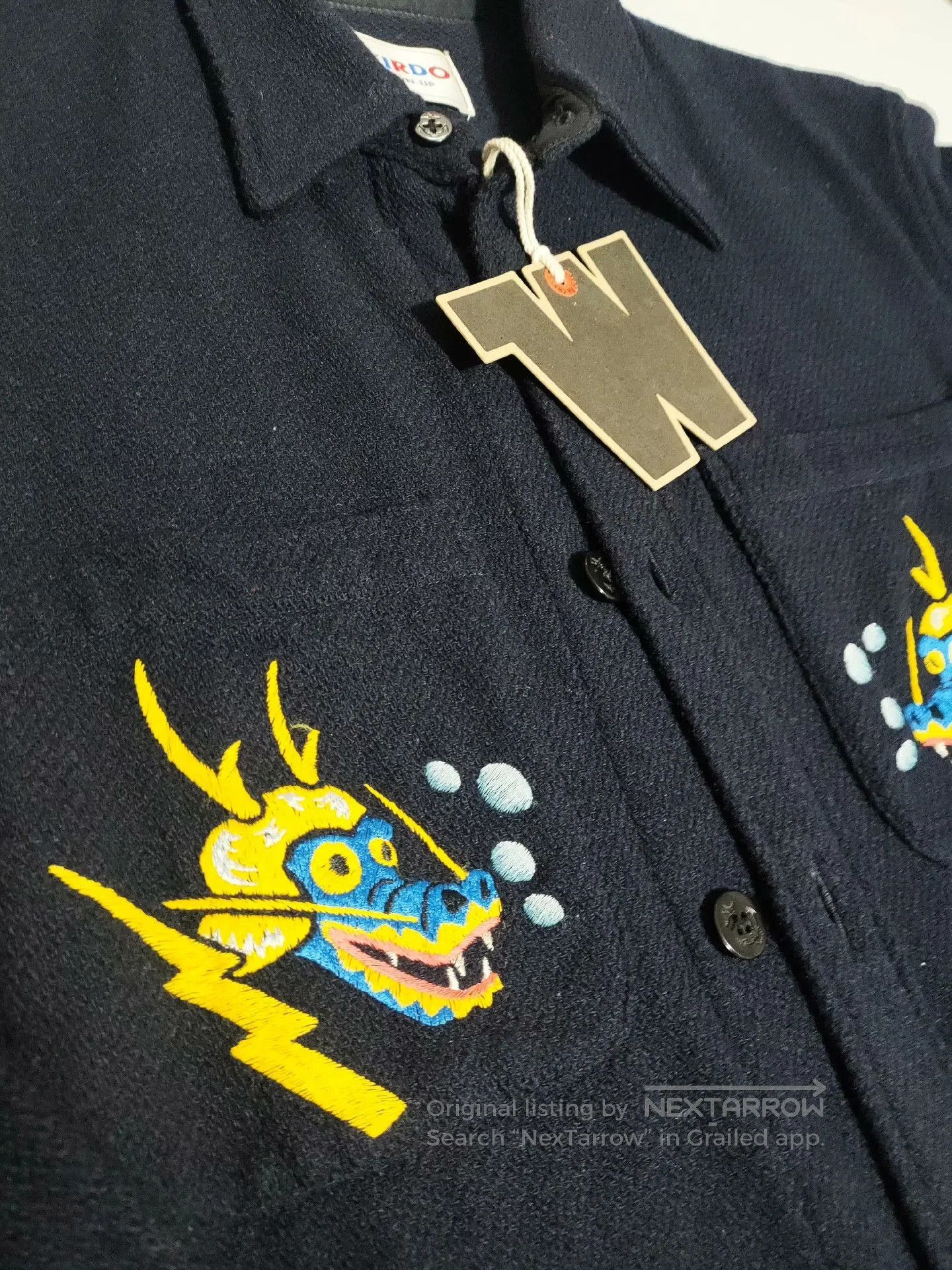 Kaptain Sunshine weirdo Gladhand Embroidered Vintage Wool Shirt. Size US L / EU 52-54 / 3 - 2 Thumbnail