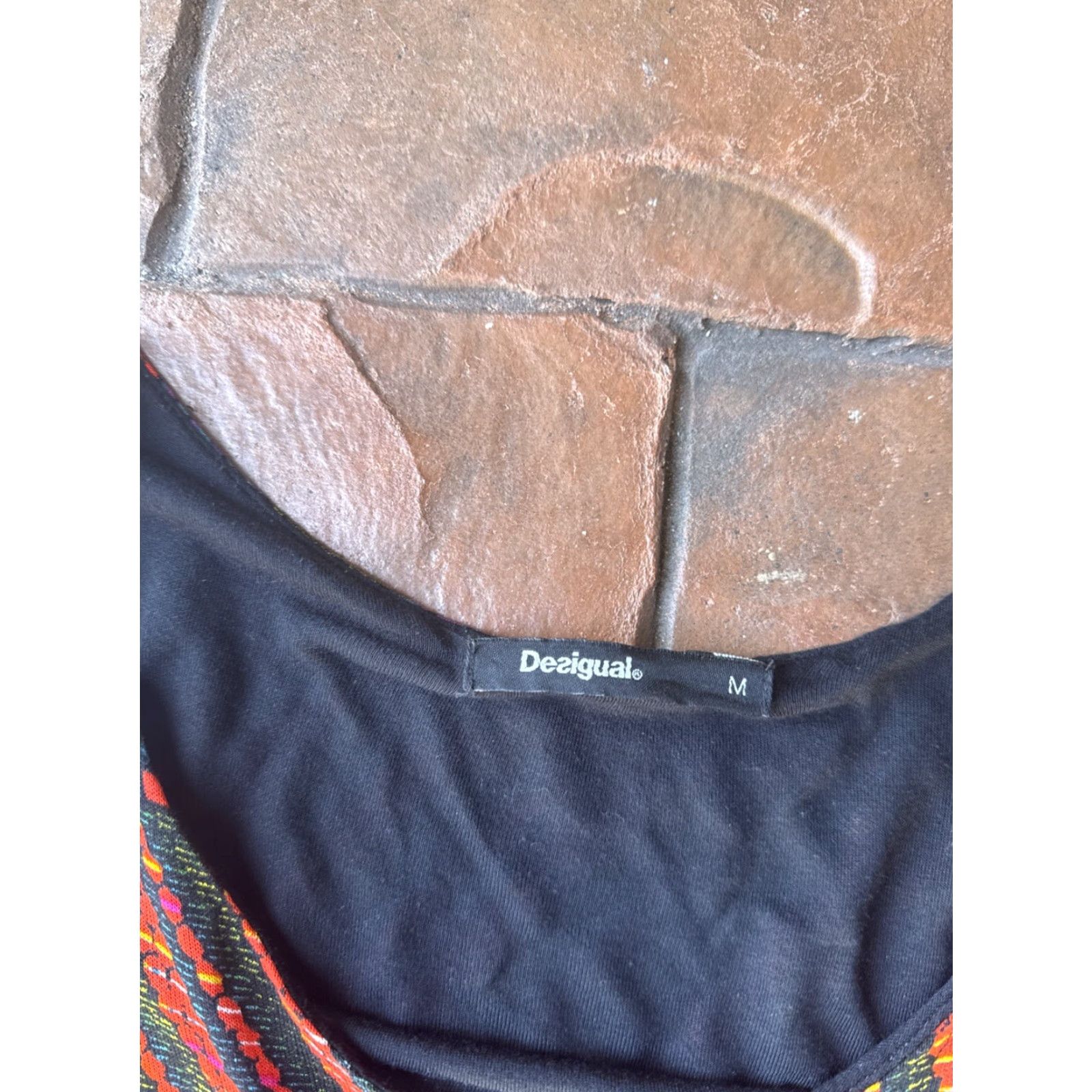 Desigual Desigual Patterned 3/4 Sleeve Dress Women's Medium Boho Geometric Multicolor Size M / US 6-8 / IT 42-44 - 2 Thumbnail
