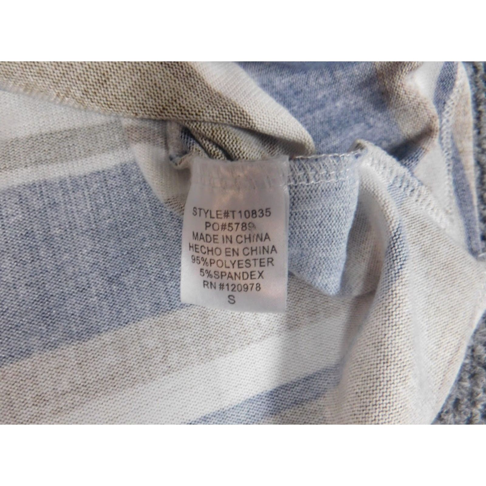 Vintage Entro Blouse Womens S Blue Pullover Round Neck Long Sleeve Striped Casual Polyester Open Pleated Modern Spring Regular Button-Down Collar Style Basic Size S / US 4 / IT 40 - 7 Thumbnail