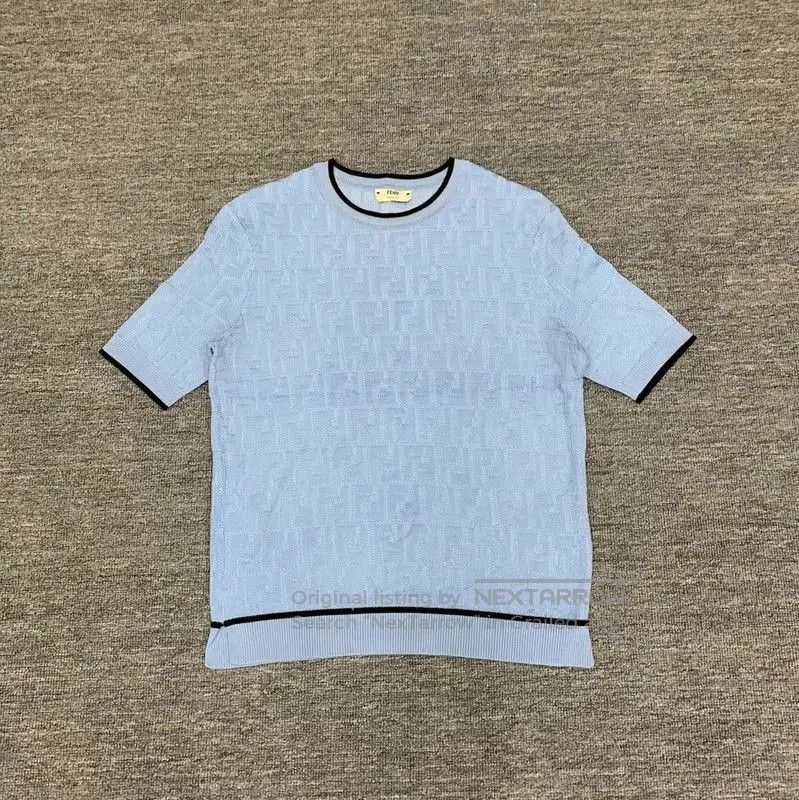 Fendi Fendi Blue Cotton Women's T-Shirt . Size L / US 10 / IT 46 - 1 Thumbnail