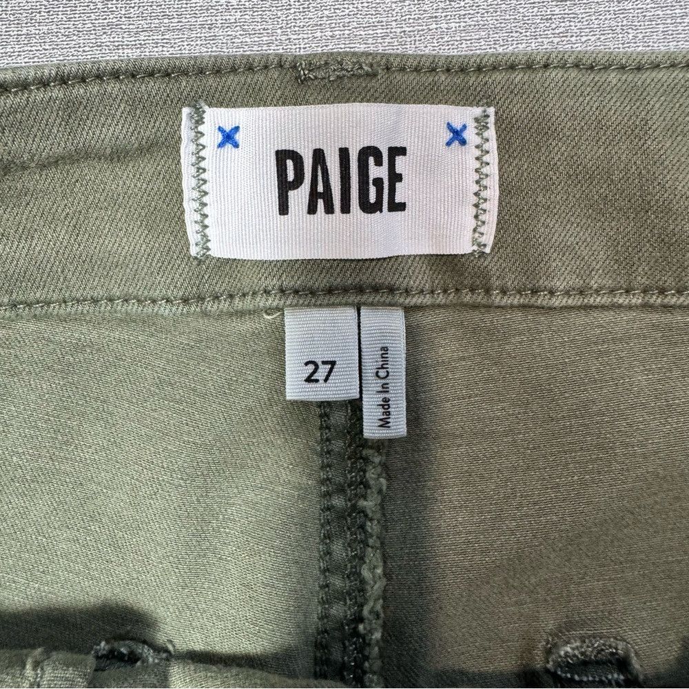 Paige NWT New Paige Carly Wide-Leg Ankle Cargo Green Pants Size 2 Size 27" / US 4 / IT 40 - 7 Thumbnail