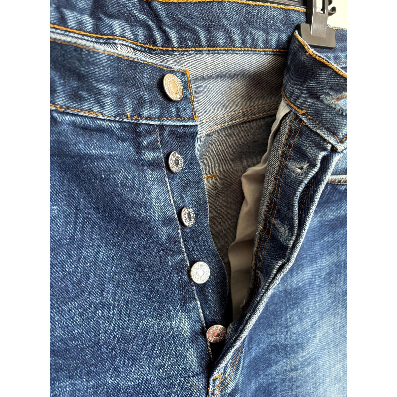 Japanese Brand × Levi's × Levi's Vintage Clothing Levi's 501-0125 USA W33 Button Fly 90s Straight Leg Denim Size US 33 - 5 Thumbnail