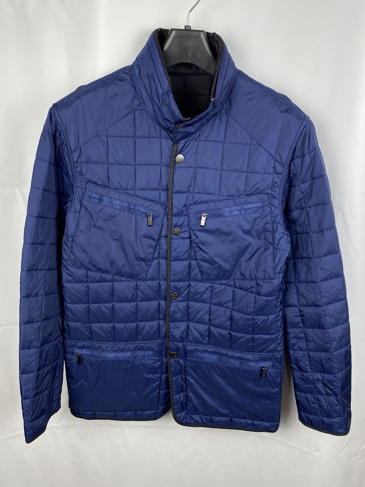 image of Ermenegildo Zegna Sport Reversible Jacket Thermore Size S in Blue, Men's