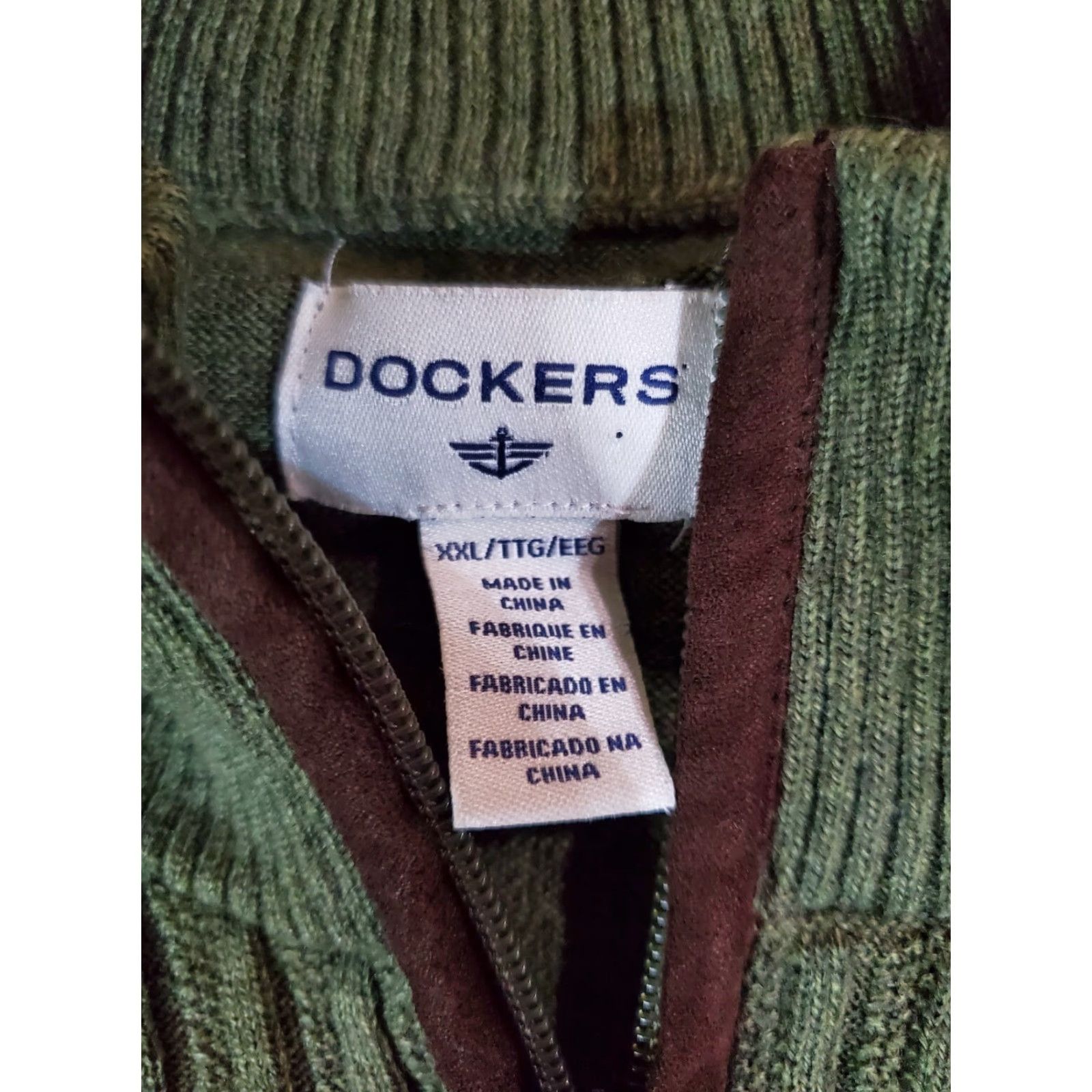 Dockers DOCKERS Signature Mock Neck 1/4 Zip Pullover Sweater Mens Sz 2XL Forest Green Shirt Size US XXL / EU 58 / 5 - 4 Thumbnail