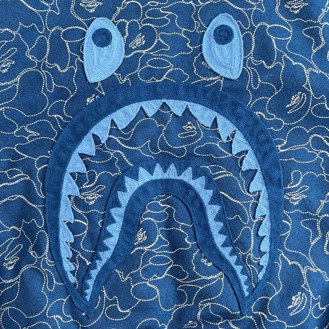 Bape BAPE CAMO INDIGO SHARK MA-1 Bomber Jacket a bathing ape Size US L / EU 52-54 / 3 - 3 Thumbnail