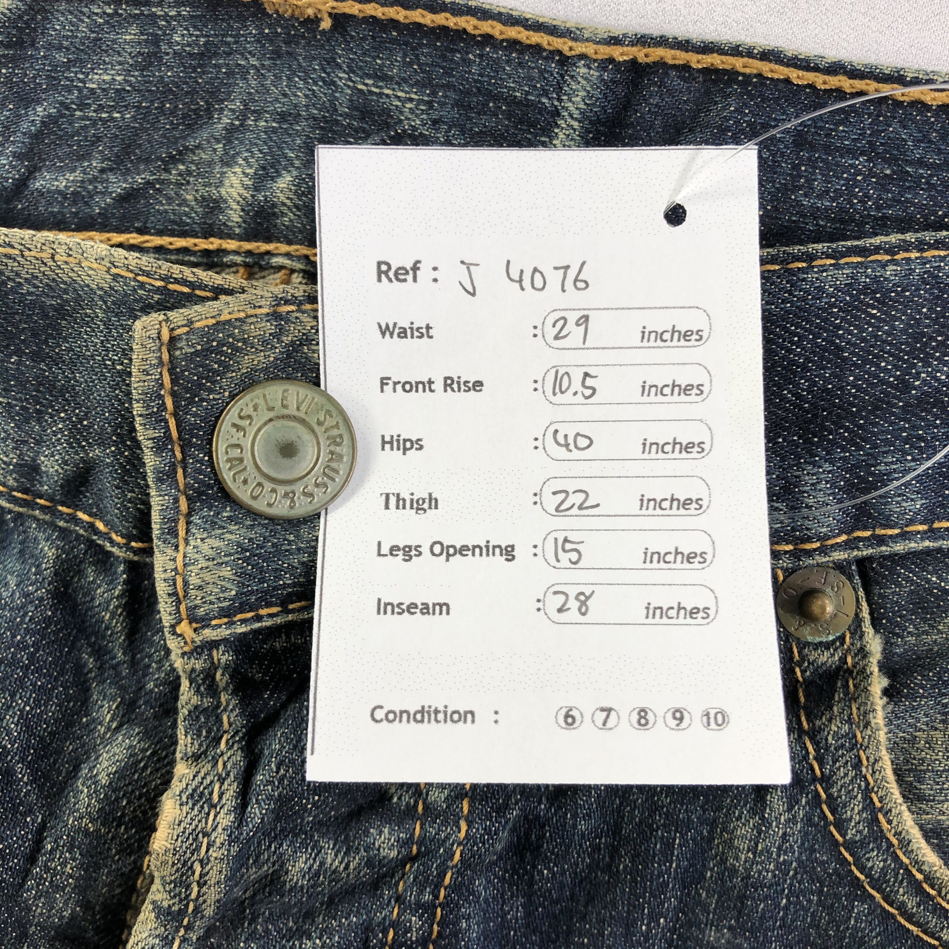 Levi's Vintage Levis 501 Jeans-J4076 Size US 29 - 13 Thumbnail