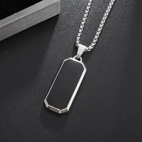 Other Classic Black Rectangular Necklace Size ONE SIZE - 2 Thumbnail