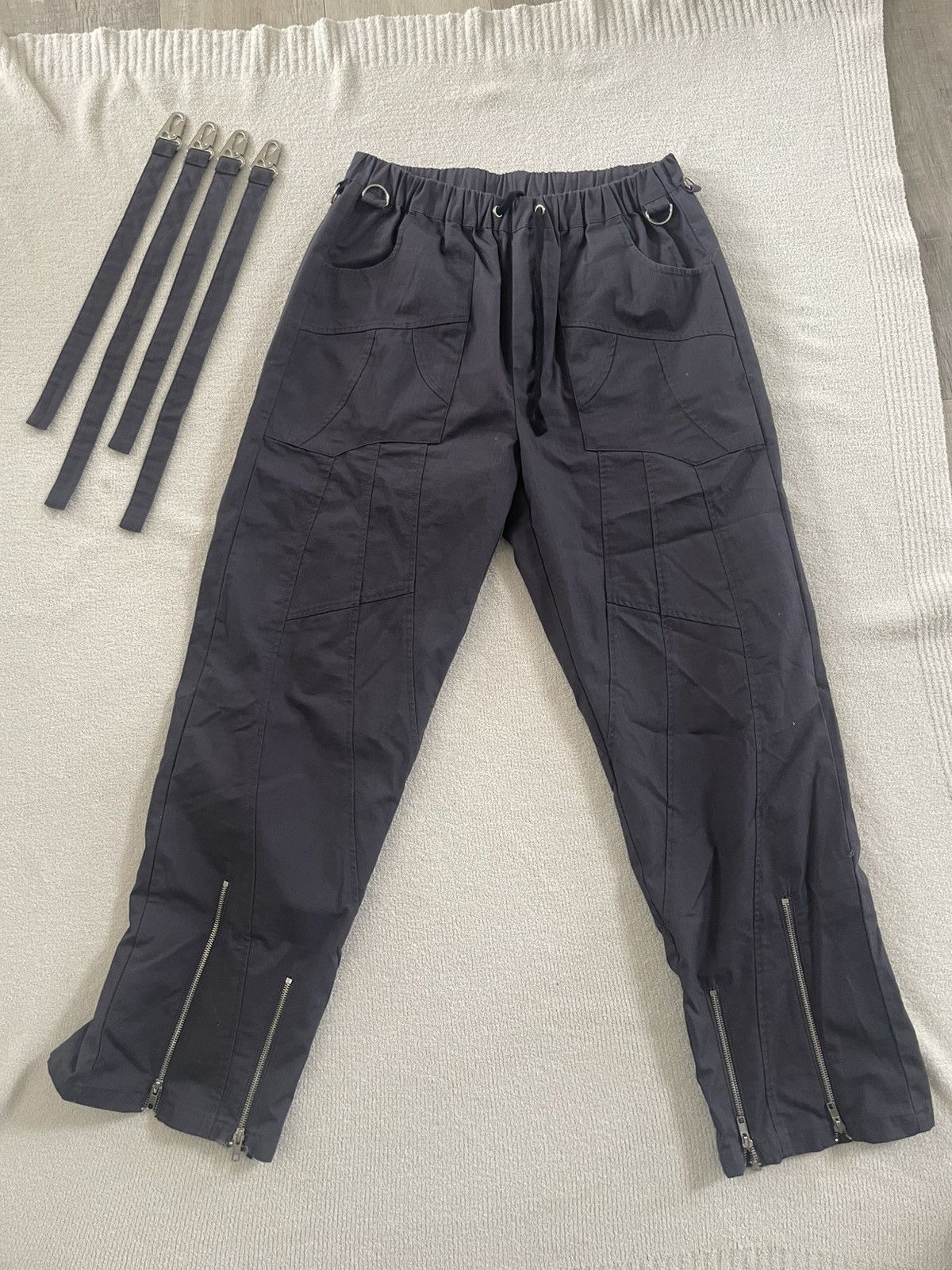 Japanese Brand Japanese Super Baggy Grey Zipper Pants Size US 32 / EU 48 - 1 Thumbnail