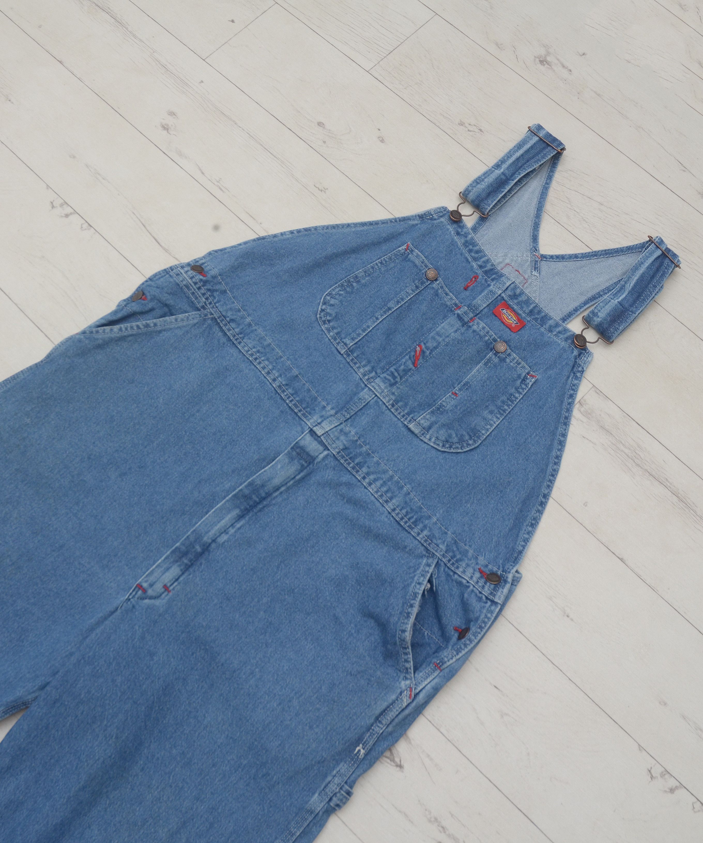 Dickies Men's Dickies Stonewashed Indigo Blue Bib Overalls 40x30 Size US 40 / EU 56 - 4 Thumbnail