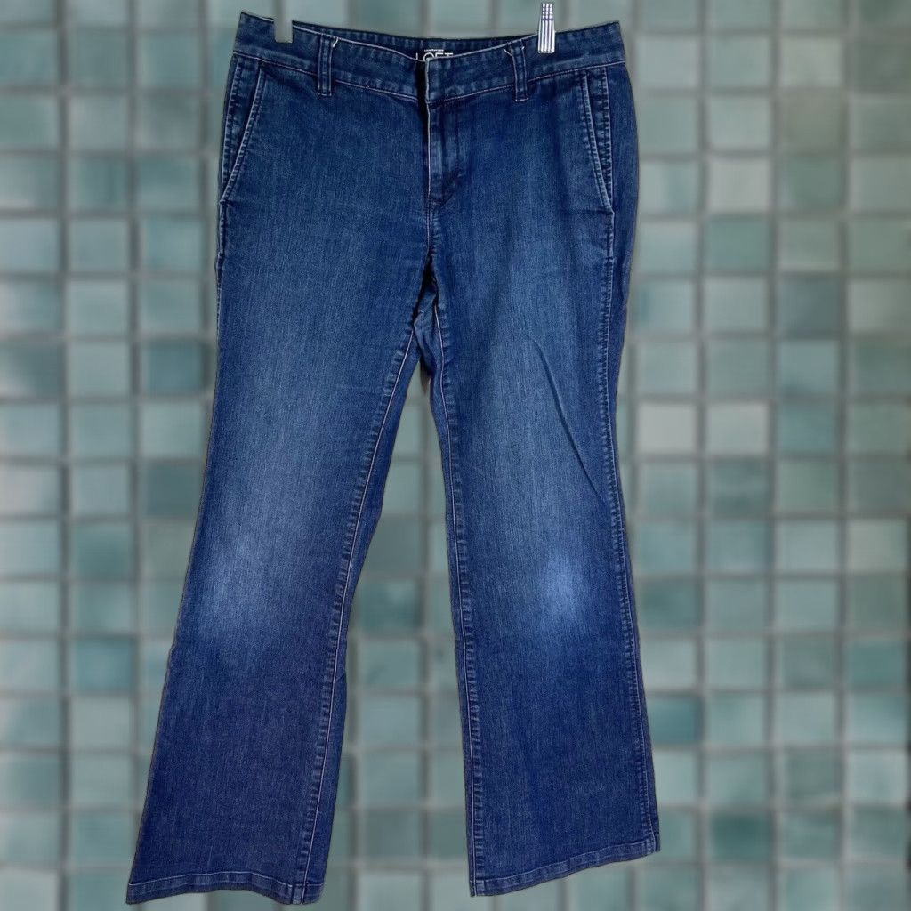 Loft LOFT VTG Denim Jeans Flared 32X33 Blue Stretch 6 Petite Womens Modern 90s Bohemian City Denim Size 28" / US 6 / IT 42 - 1 Thumbnail