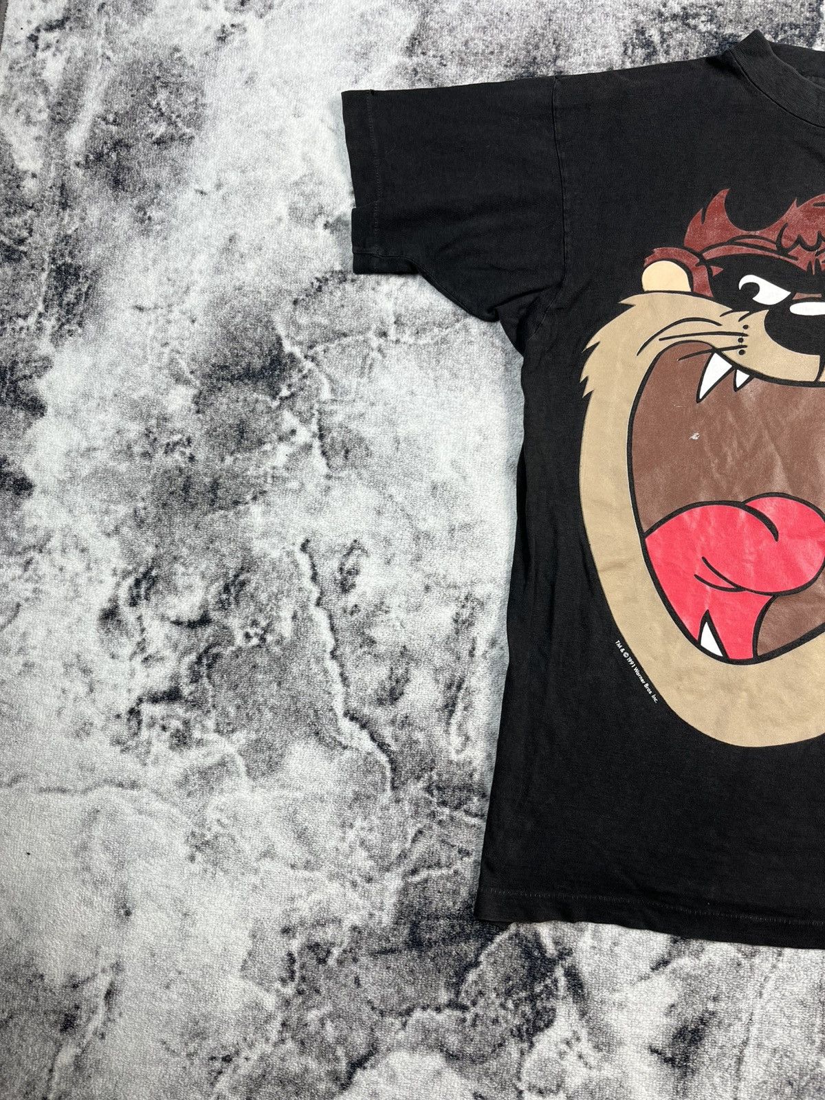 Warner Bros Vintage Taz Tasmanian Devil Tee 1991 Big Logo Black L Size US L / EU 52-54 / 3 - 2 Thumbnail