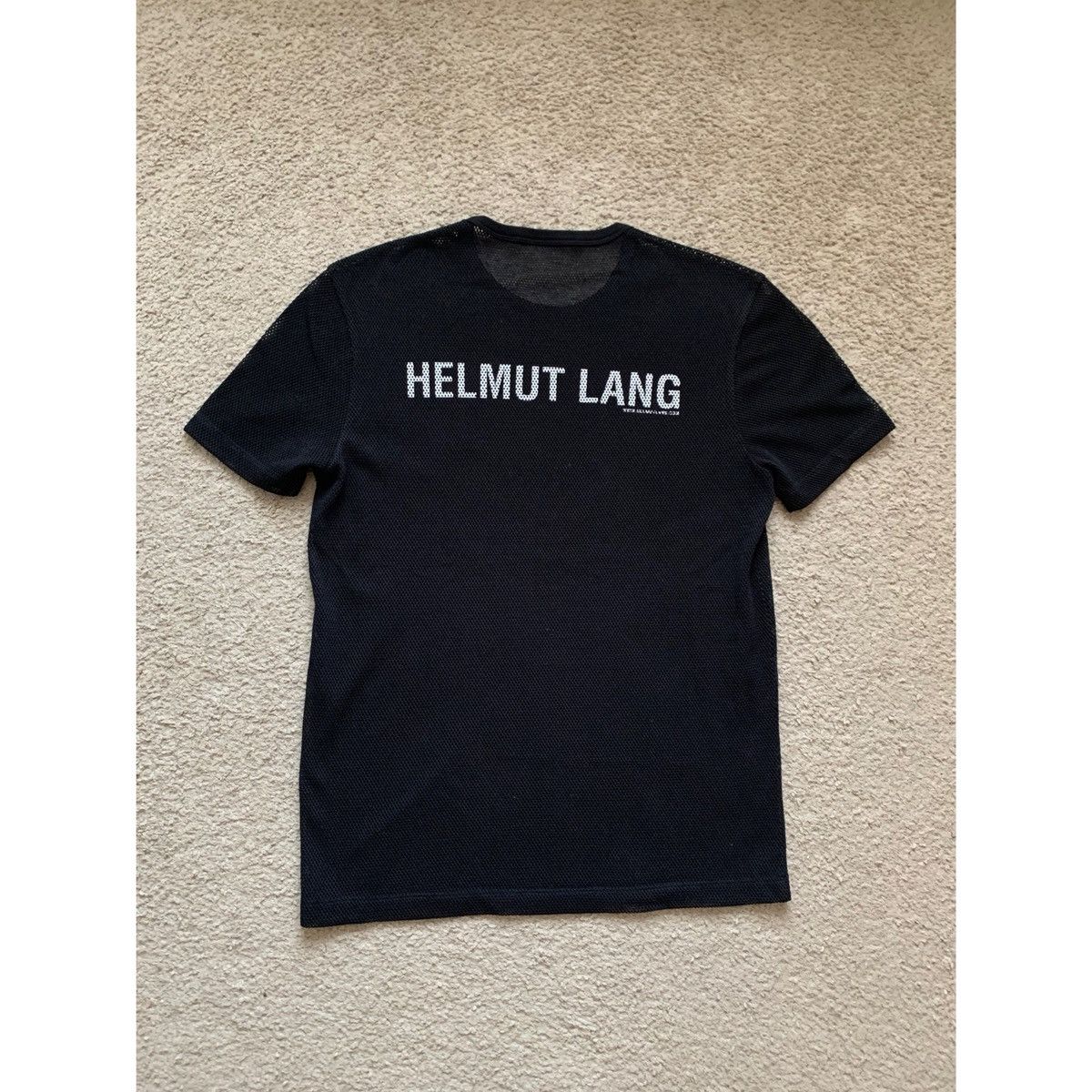 Helmut Lang HELMUT LANG BLACK LOGO MESH TOP Size US M / EU 48-50 / 2 - 12 Thumbnail