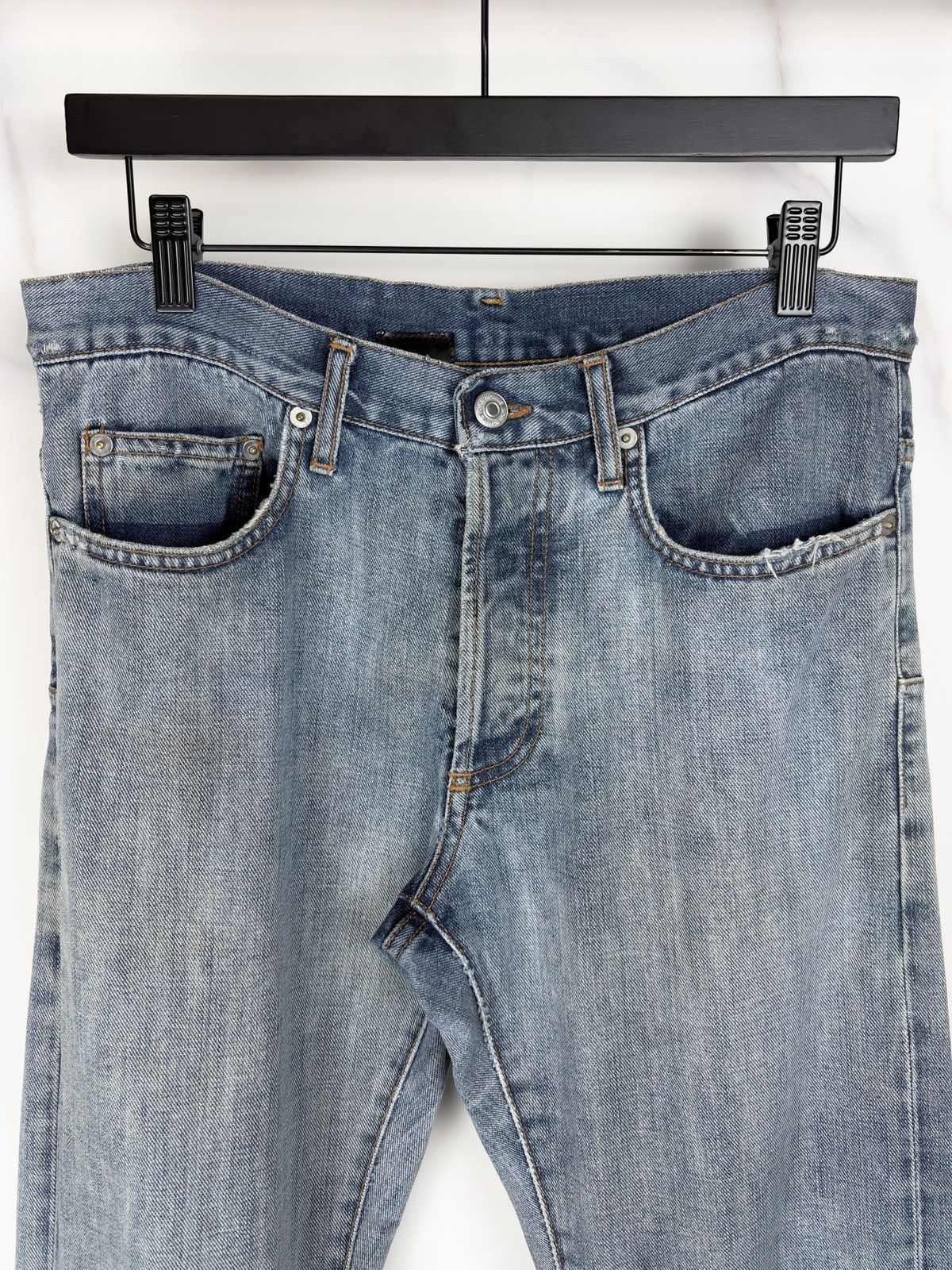 Dior SS08 Dior Homme Distressed Silver Blue Denim Jeans Jake Size US 30 / EU 46 - 3 Thumbnail