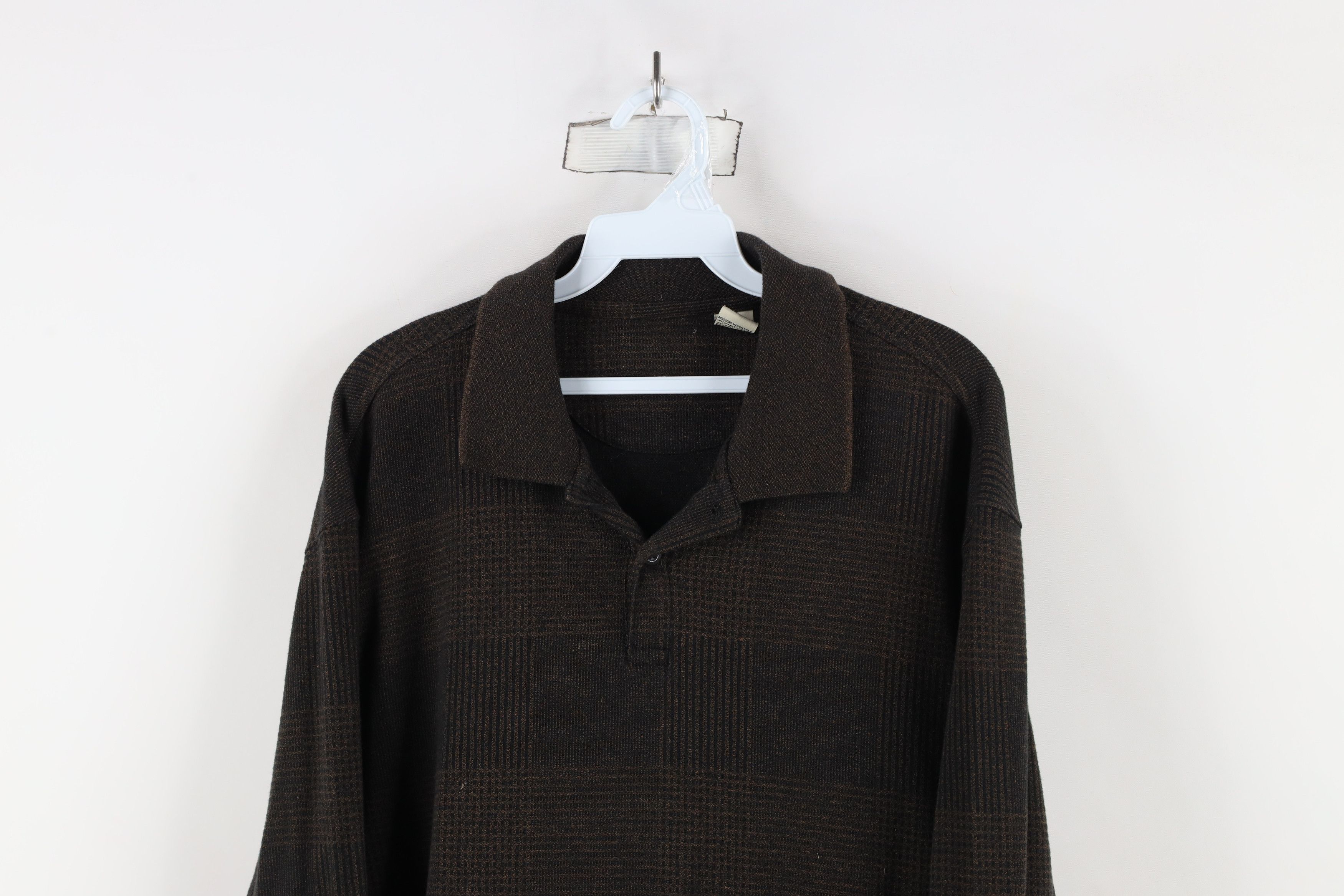 Vintage Vintage 90s Streetwear Knit Long Sleeve Rugby Polo Shirt Size US XL / EU 56 / 4 - 2 Thumbnail