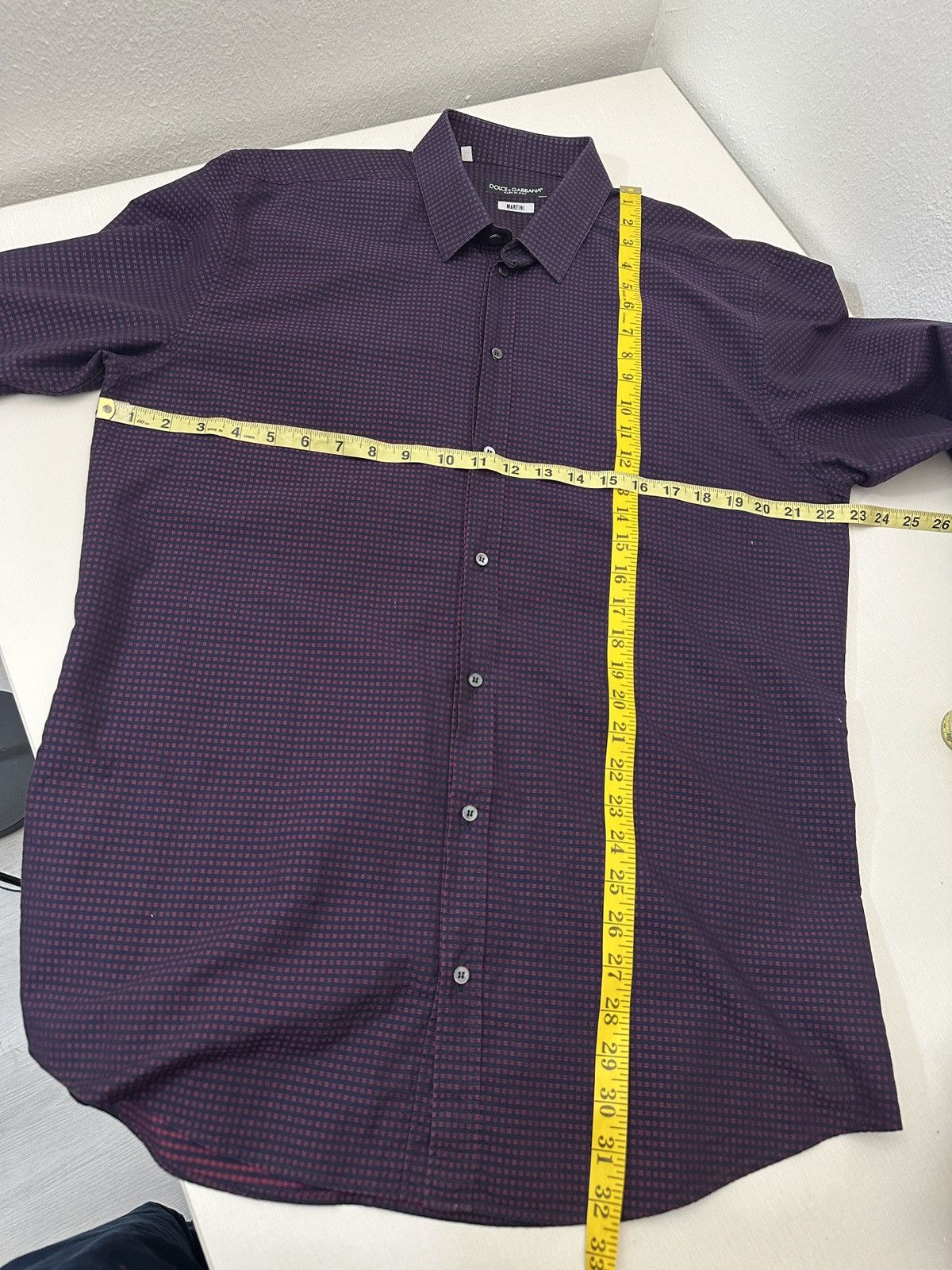 Dolce & Gabbana Dolce & Gabbana Martini Herringbone Dress Button Up Shirt 44 Size US L / EU 52-54 / 3 - 4 Thumbnail