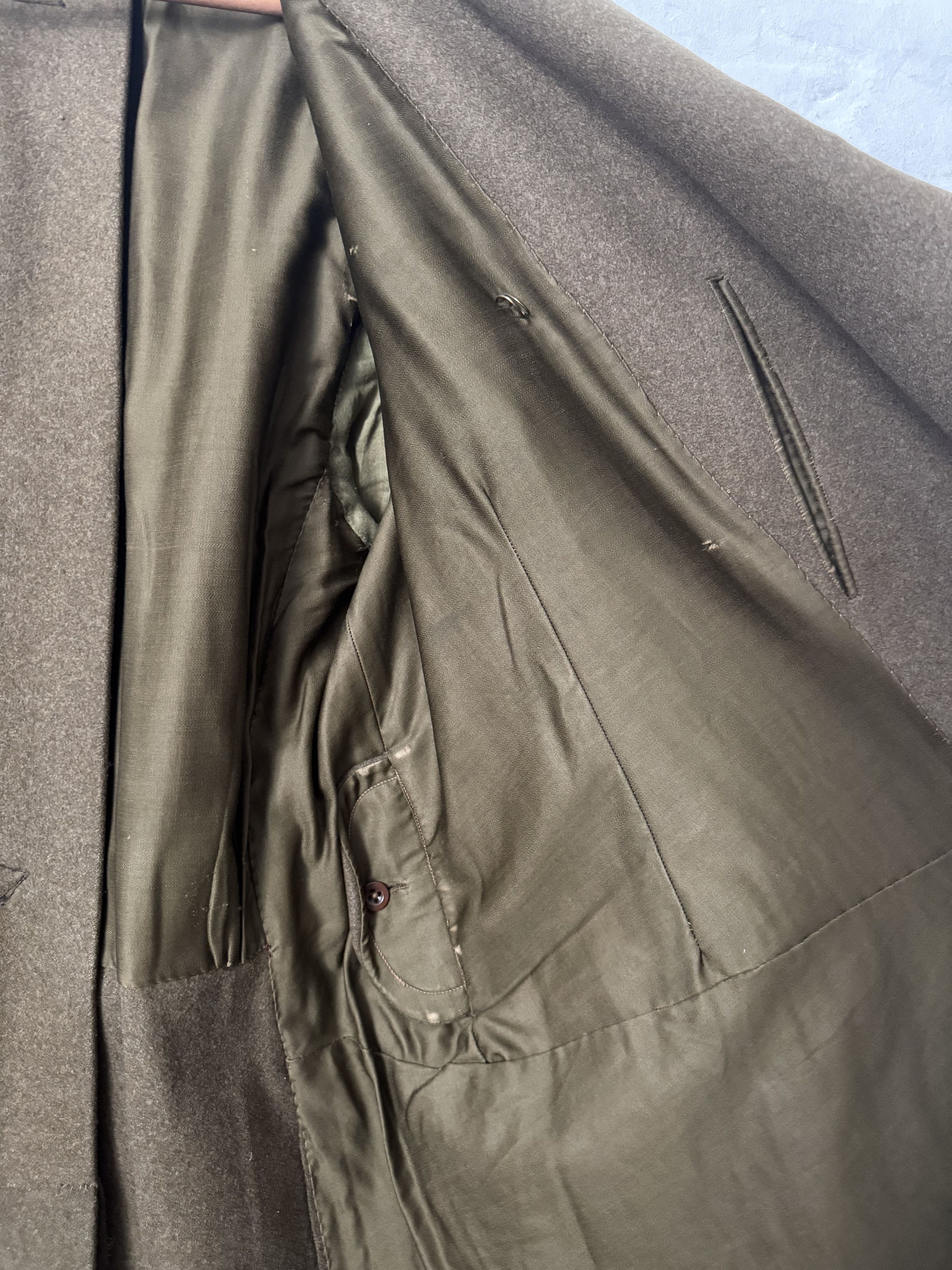 Vintage Antique British Military Archive Greatcoat WW1 Era Size US XXL / EU 58 / 5 - 7 Thumbnail