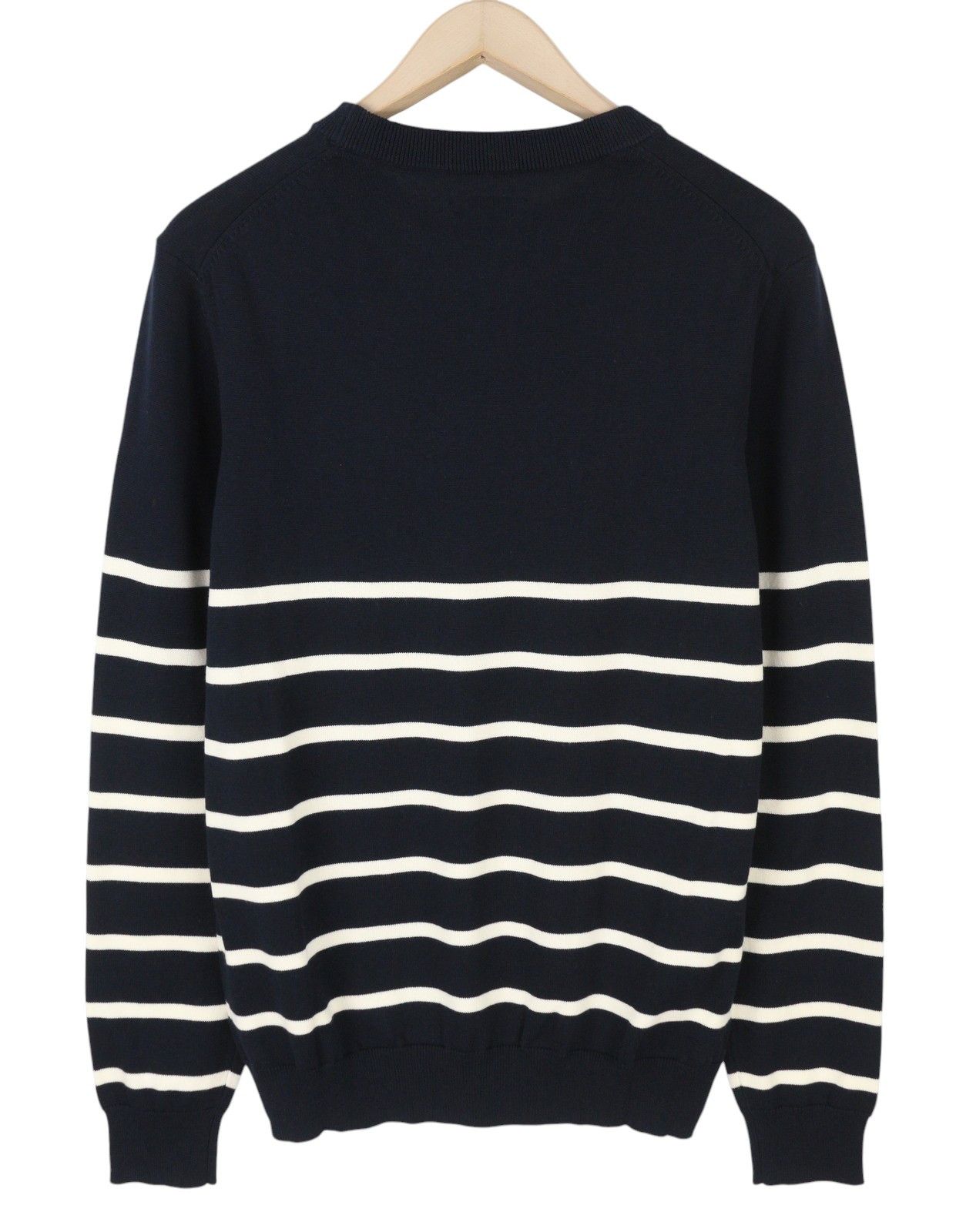 Gant BRETON STRIPE C-NECK M Evening Blue Cotton Jumper 87310 Size US M / EU 48-50 / 2 - 2 Thumbnail