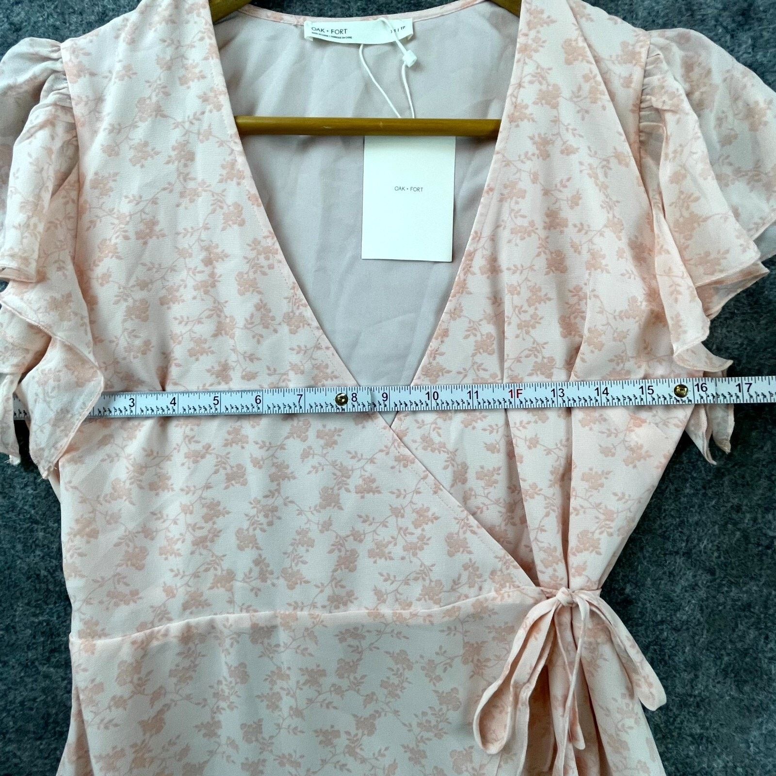 Oak + Fort Oak + Fort Dress Rose Floral Ruffle Frilly Romantic Feminine Size XS / US 0-2 / IT 36-38 - 5 Thumbnail