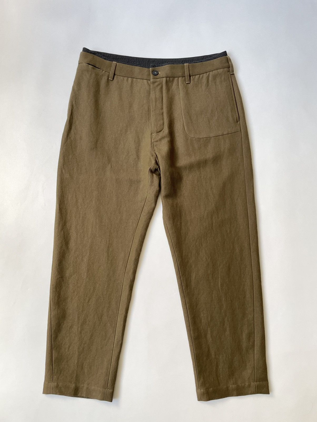 Ann Demeulemeester Moss Green Wool Utility Trousers Size US 36 / EU 52 - 14 Thumbnail