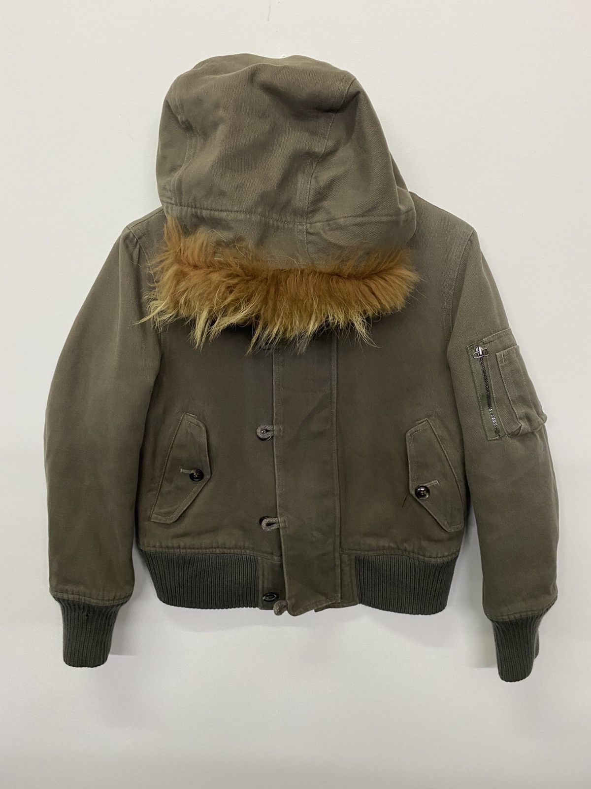 Japanese Brand Sun Faded Japanese Brand National Standard Fur Hoodie Jacket Size S / US 4 / IT 40 - 1 Thumbnail