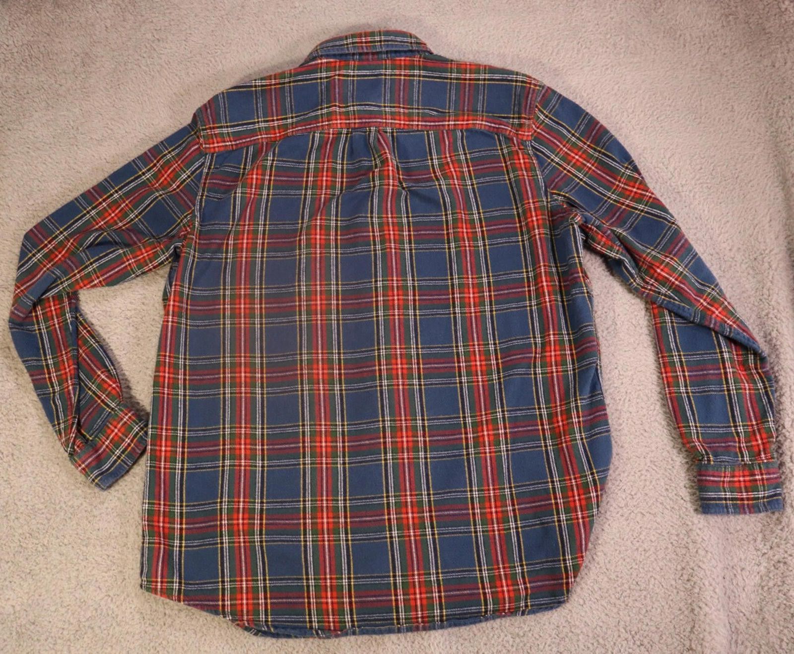 L.L. Bean L.L Bean Scotch Flannel Shirt Men Large Blue Plaid Button Size US L / EU 52-54 / 3 - 7 Thumbnail