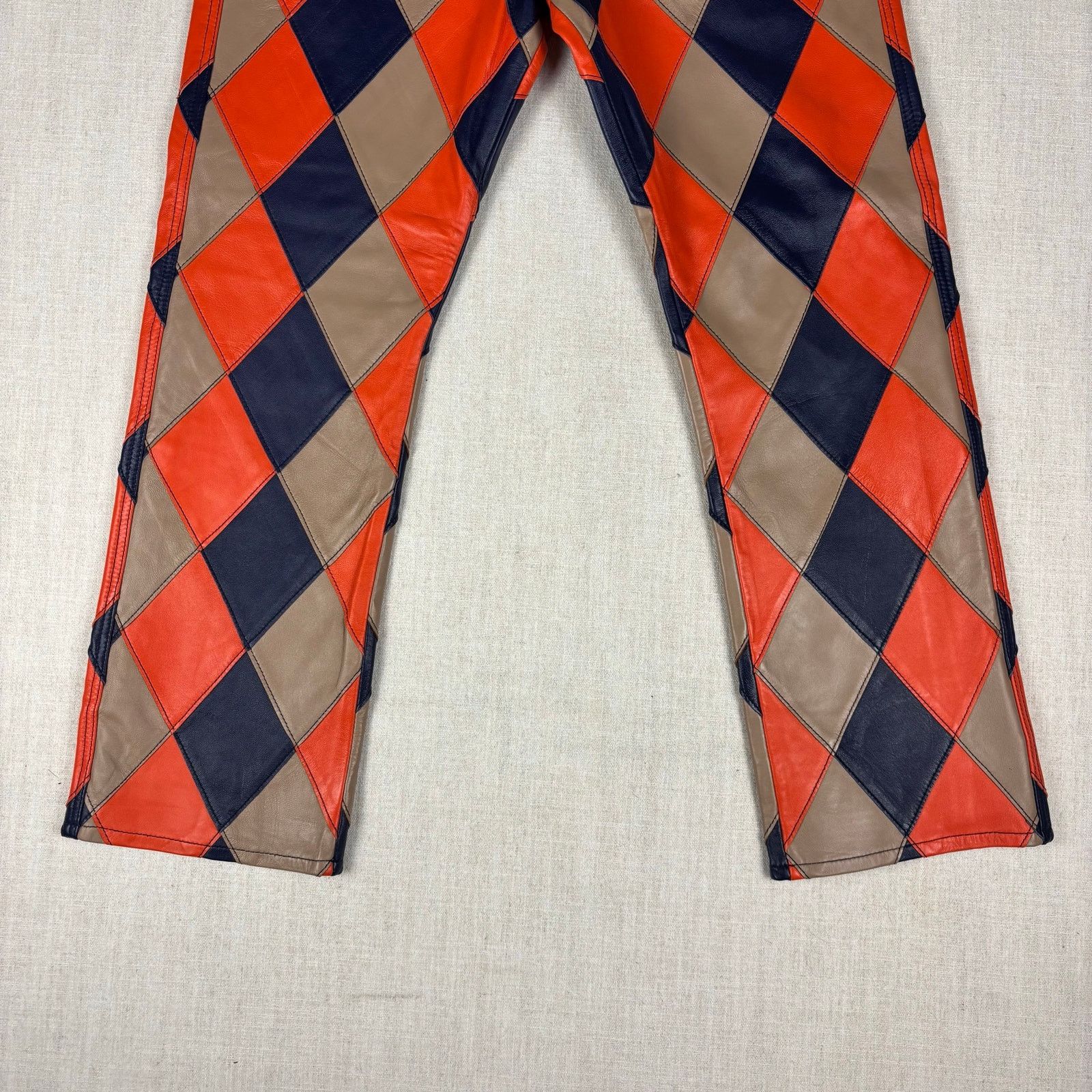 DENIM TEARS Denim Tears Lamb Leather Jacquard Patchwork Pant NWT Small Size US 28 / EU 44 - 5 Thumbnail