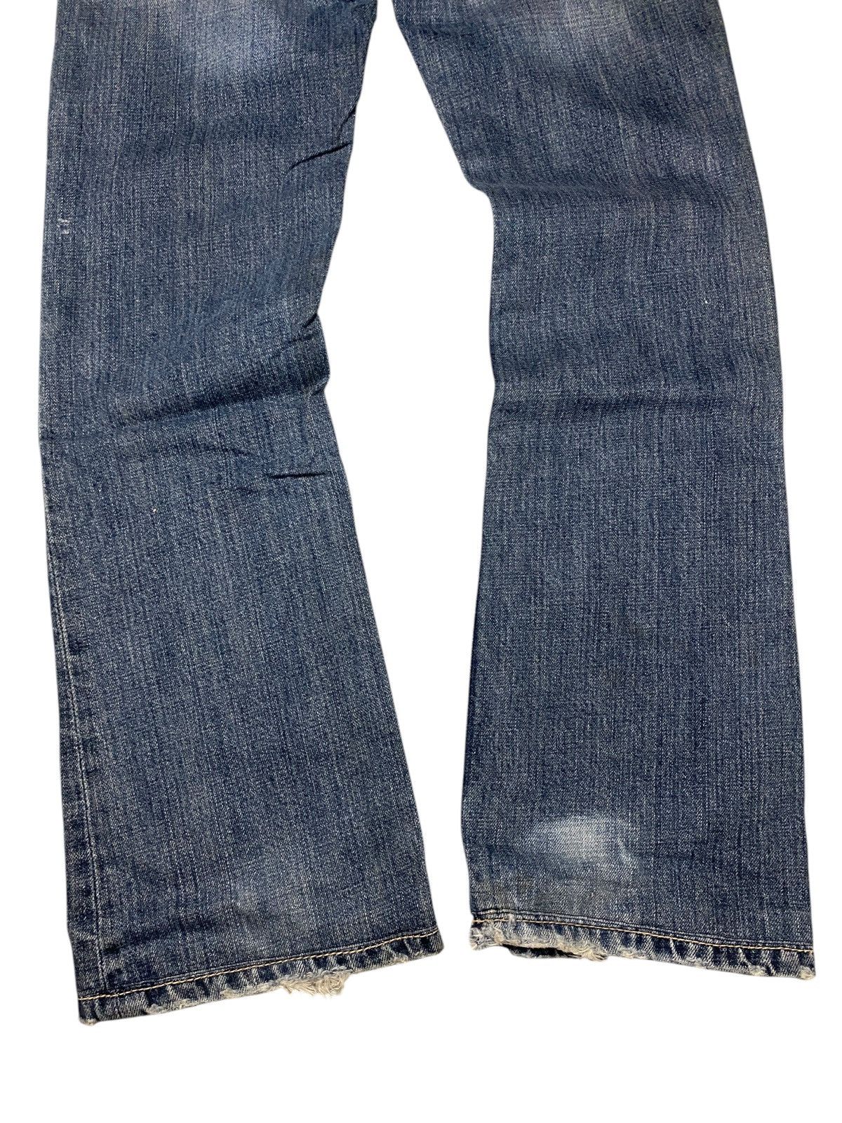Tornado Mart 2000's Buffalo Studded Seawash Unfisinished Flared Jeans Size US 29 - 10 Thumbnail