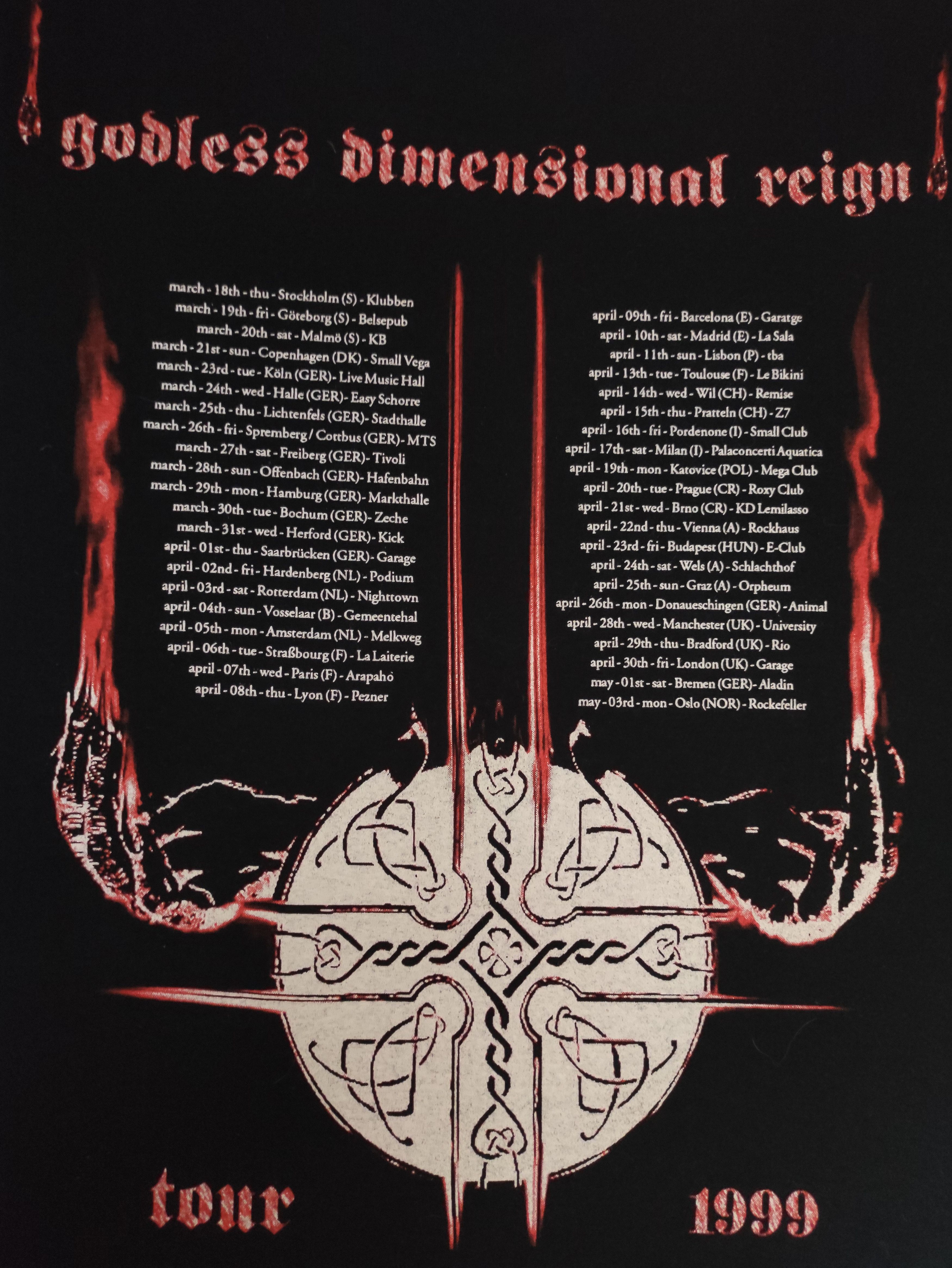 Band Tees Dimmu Borgir T Shirt Vintage 1999 Rare Black Metal Size US XL / EU 56 / 4 - 5 Thumbnail