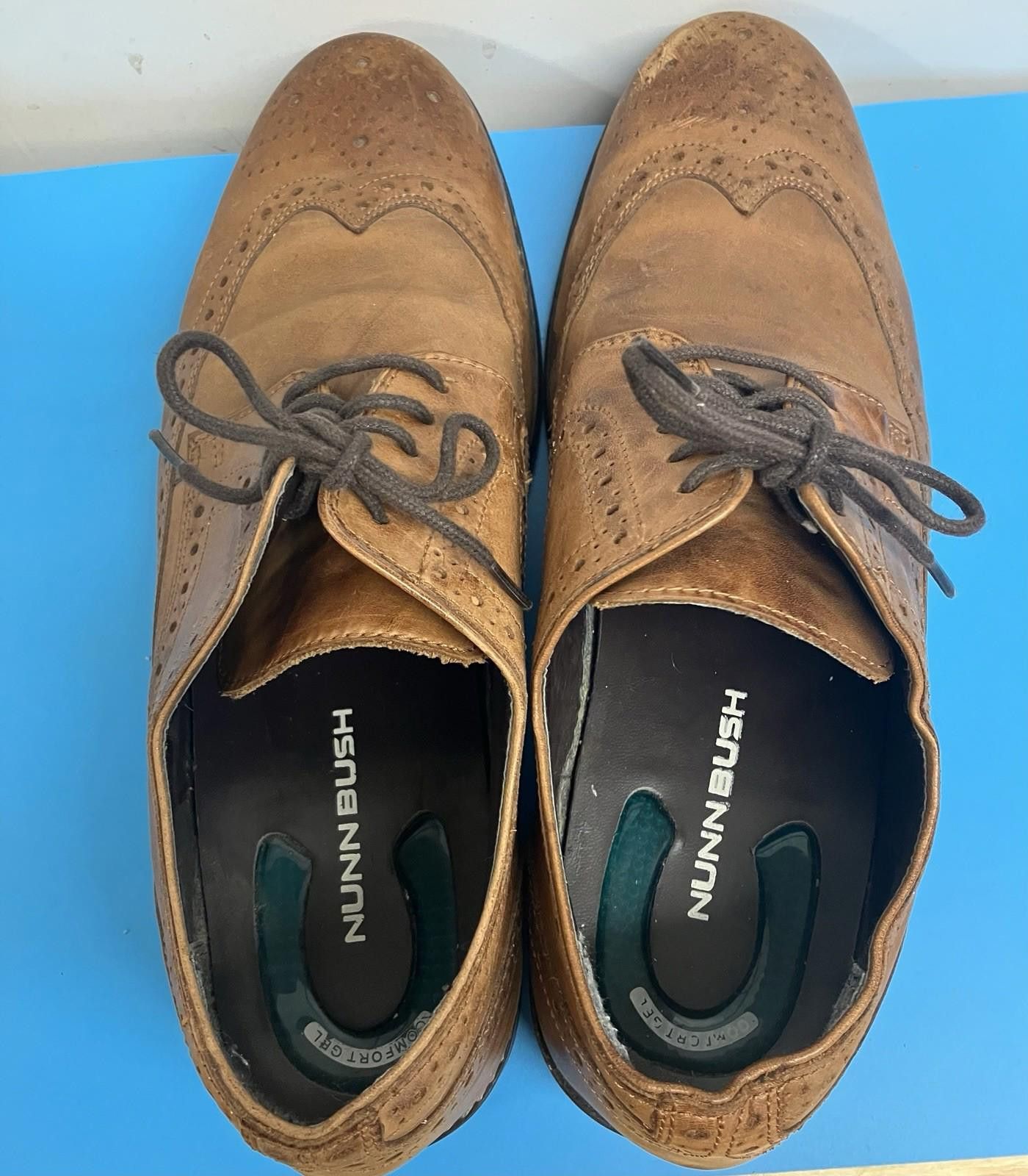 Nunn Bush Nunn Bush Men's Oxford Nelson Cognac Wingtip London Leather Size US 9.5 / EU 42-43 - 4 Thumbnail