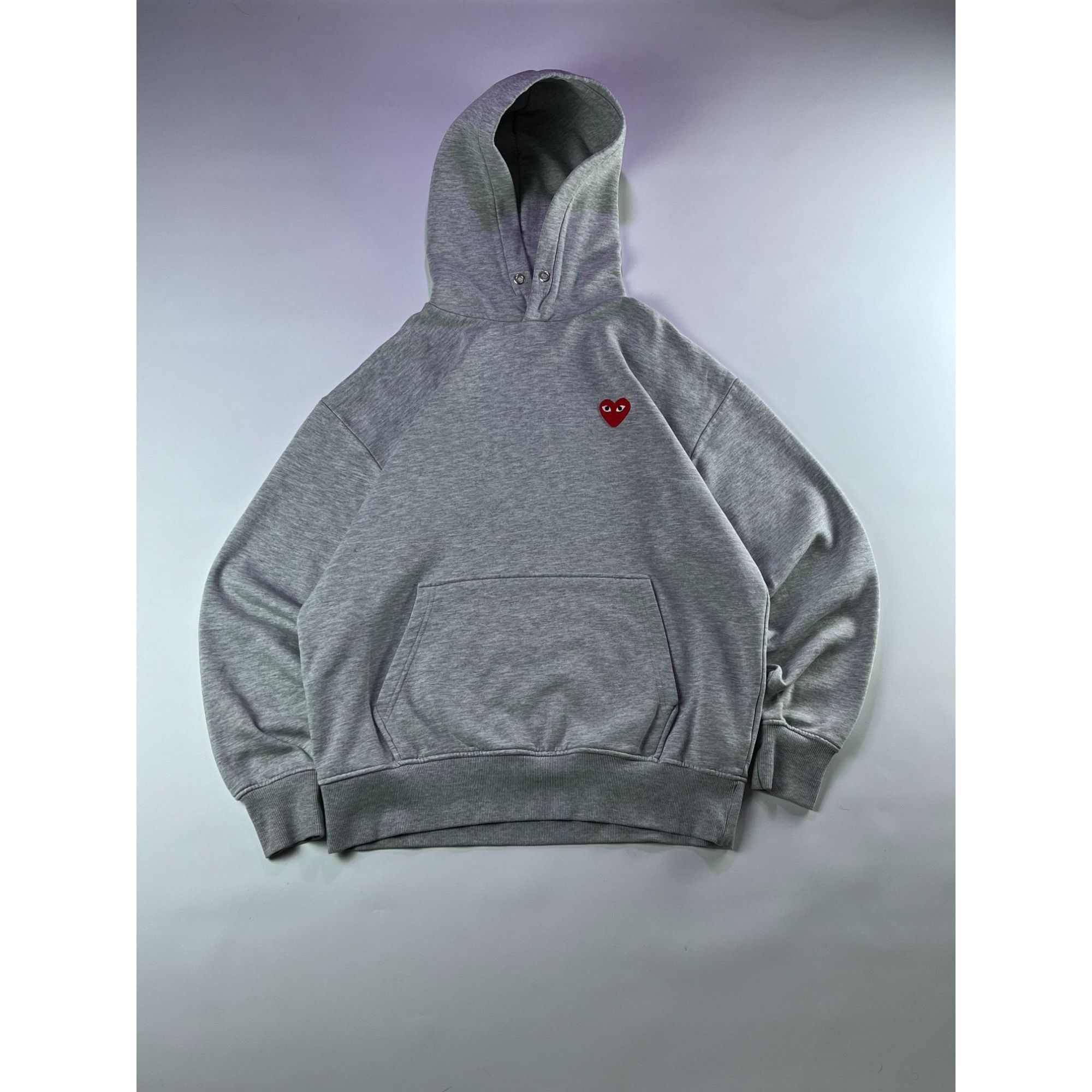 Play Comme Des Garçons Grey Basic Hoodie