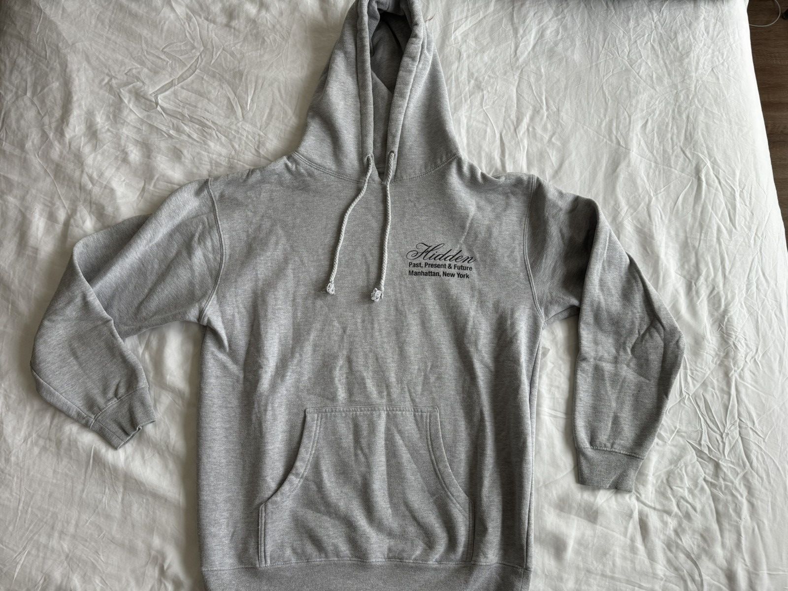 image of Hidden Ny X ‘Past, Present & Future’ Hoodie in Grey, Men's (Size Large)