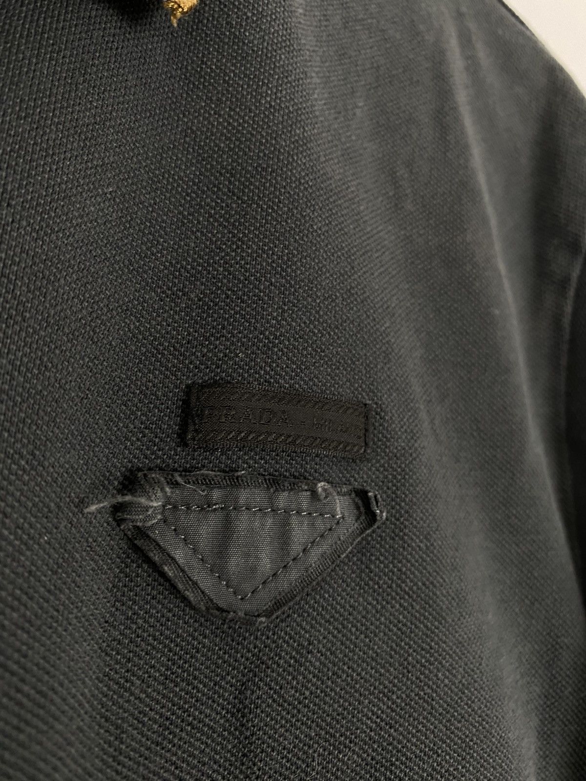 Prada Prada Contrast-Trimmed Cotton Pique Polo Shirt patch M y2k Size US M / EU 48-50 / 2 - 4 Thumbnail