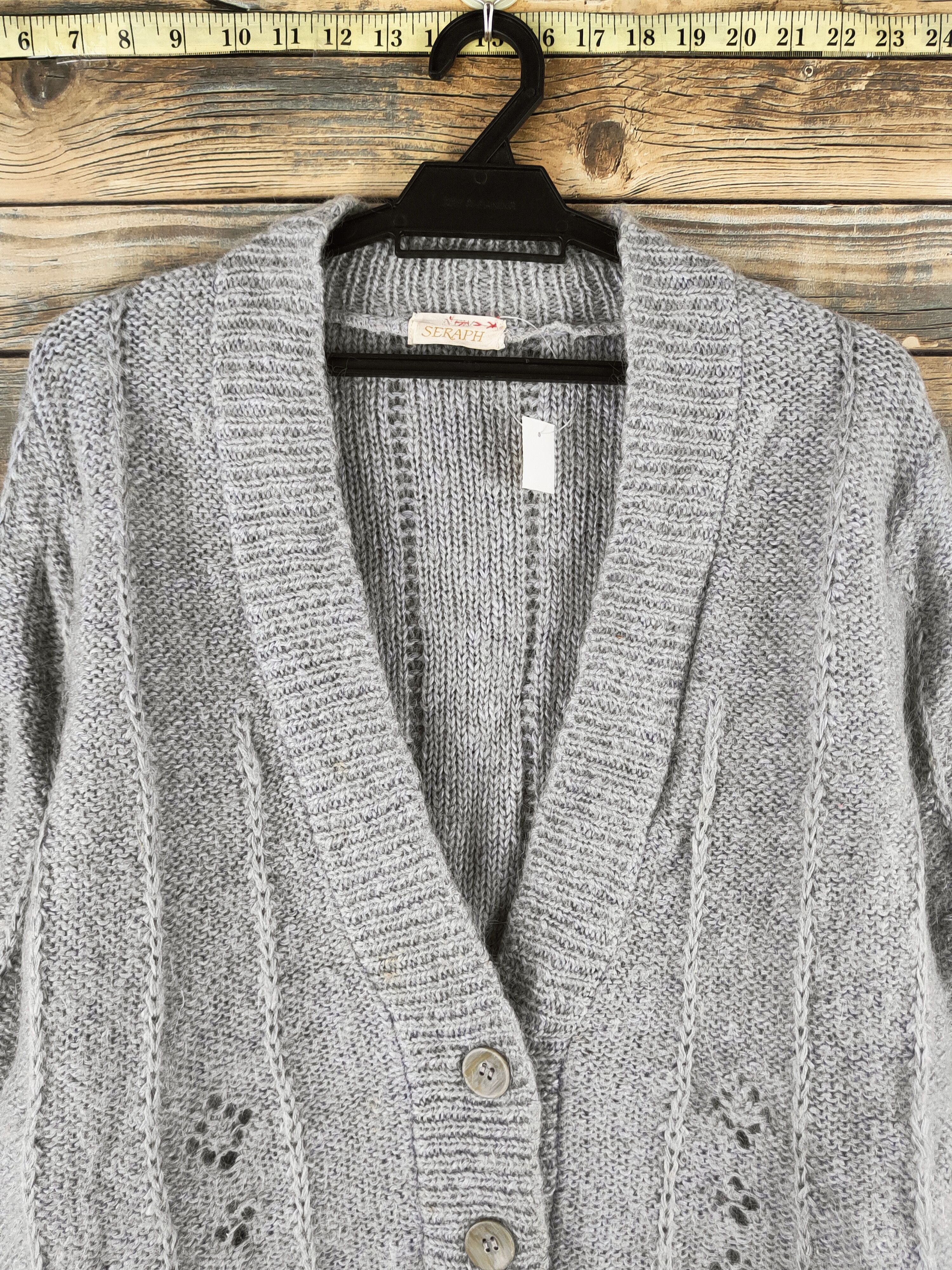 Japanese Brand DL New Seraph Gray Knitwear Cardigans #46-562 Size M / US 6-8 / IT 42-44 - 2 Thumbnail