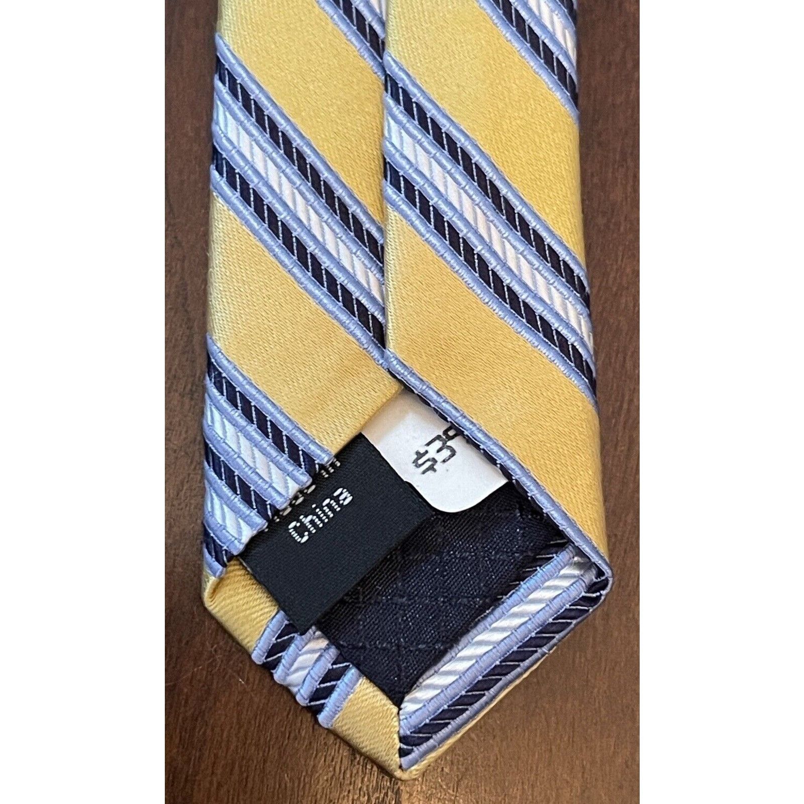 Fumagalli Fumagalli Gold Blue 100% Silk Men’s Neck Tie Made In China Size ONE SIZE - 7 Thumbnail