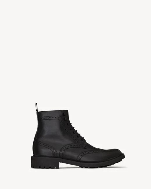 Saint Laurent Paris o1s1wg110126 819674 Antolne Brogue Boots in Smooth Leather Size US 13 / EU 46 - 1 Preview