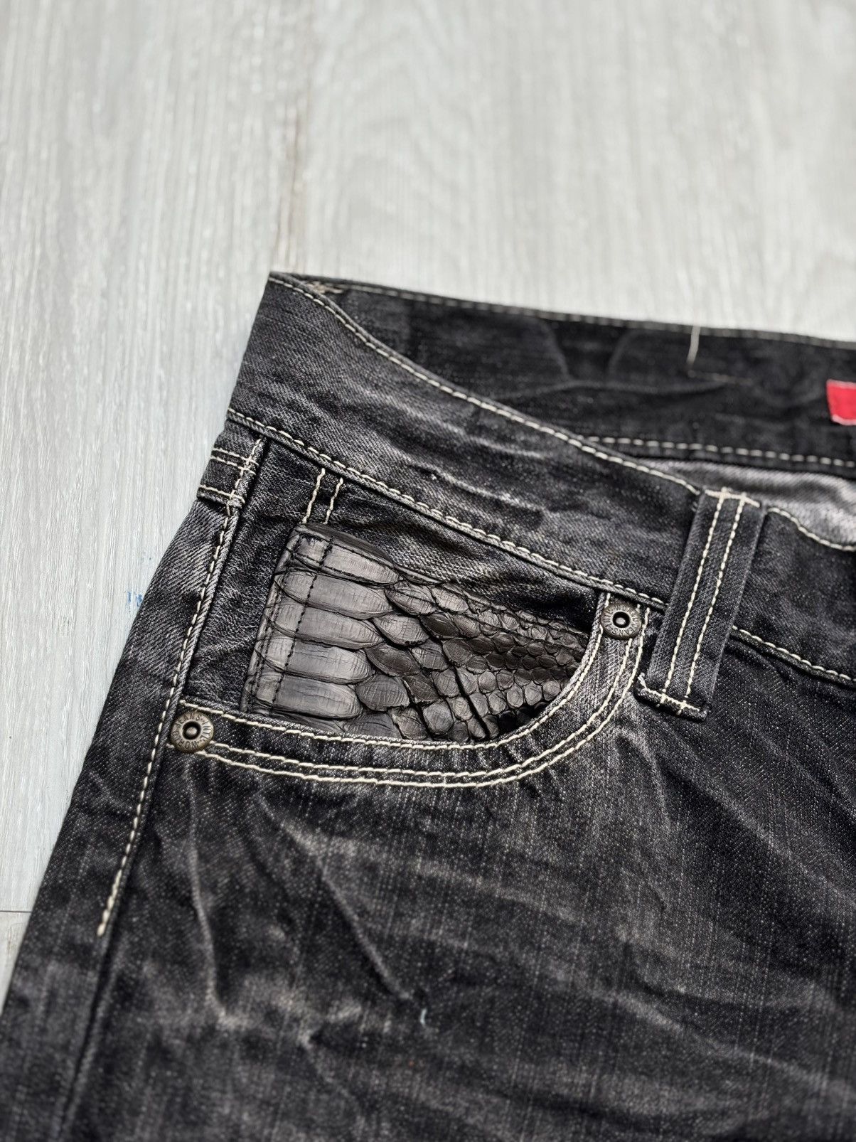 Japanese Brand AVAIL phyton lace up jeans Size US 30 / EU 46 - 3 Thumbnail