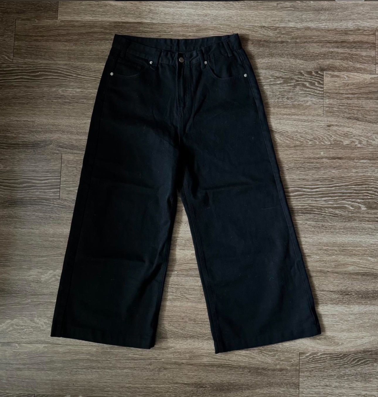 Designer Black Baggy Denim Size US 32 / EU 48 - 1 Thumbnail