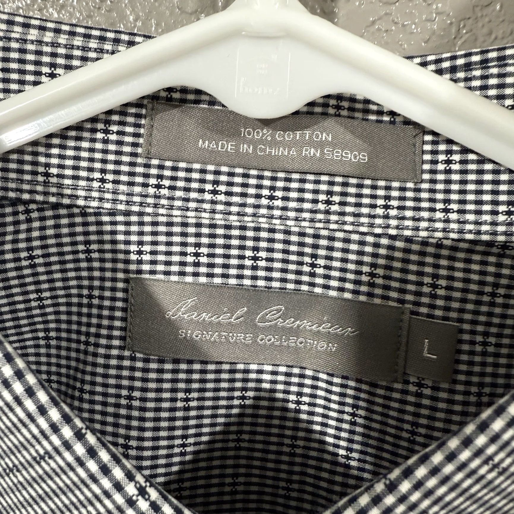 Cremieux Daniel Cremieux Shirt Mens L Gray Plaid Signature Collection Button Short Sleeve Size US L / EU 52-54 / 3 - 7 Thumbnail