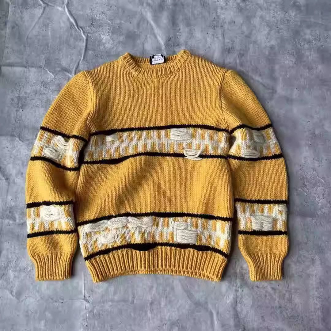 Raf Simons Raf Simons Ck Yellow And White Sweater Size US M / EU 48-50 / 2 - 1 Thumbnail
