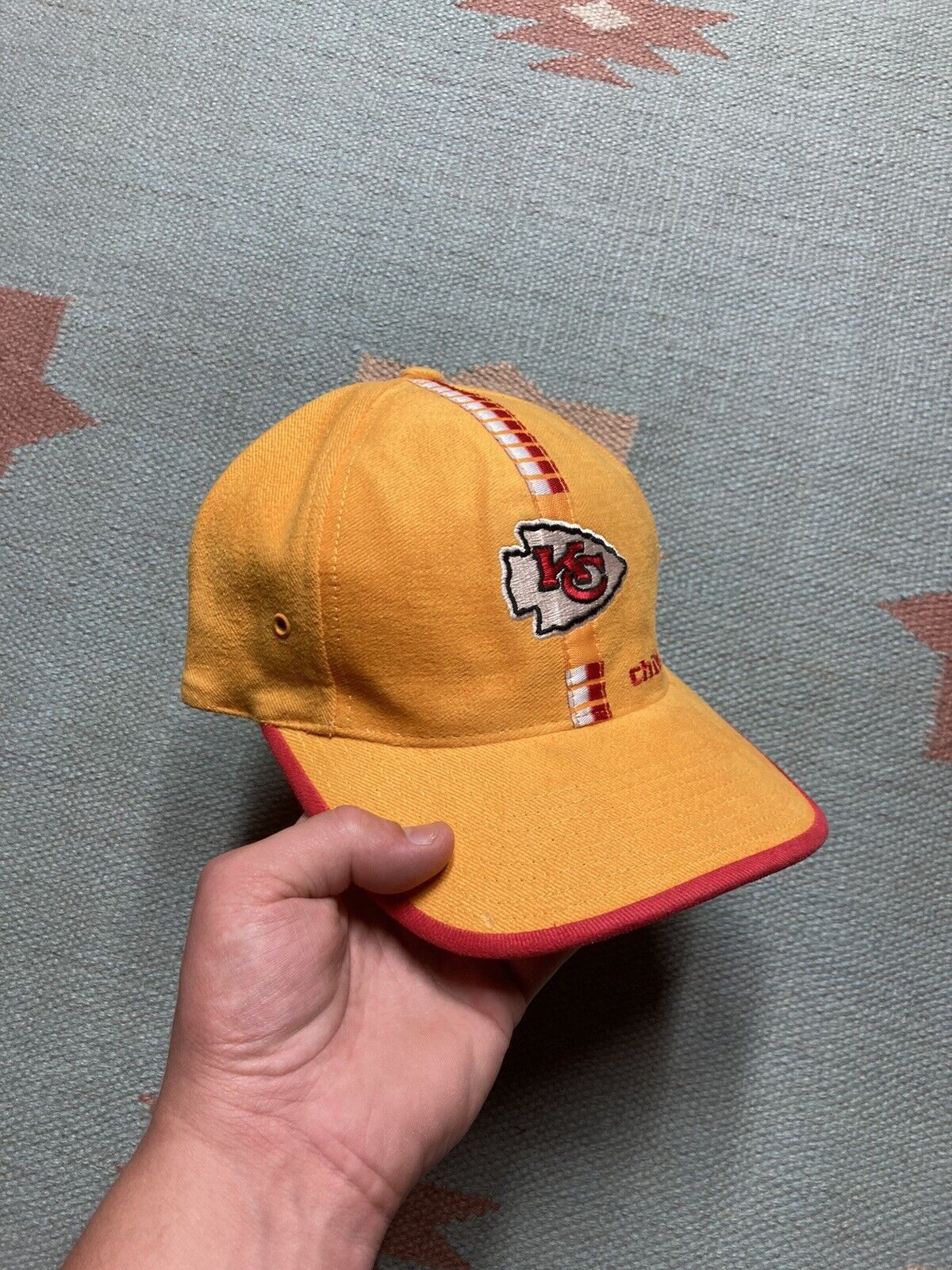 NFL × Vintage VTG strapback hat Kansas City chiefs logo athletic pro line Size ONE SIZE - 1 Thumbnail