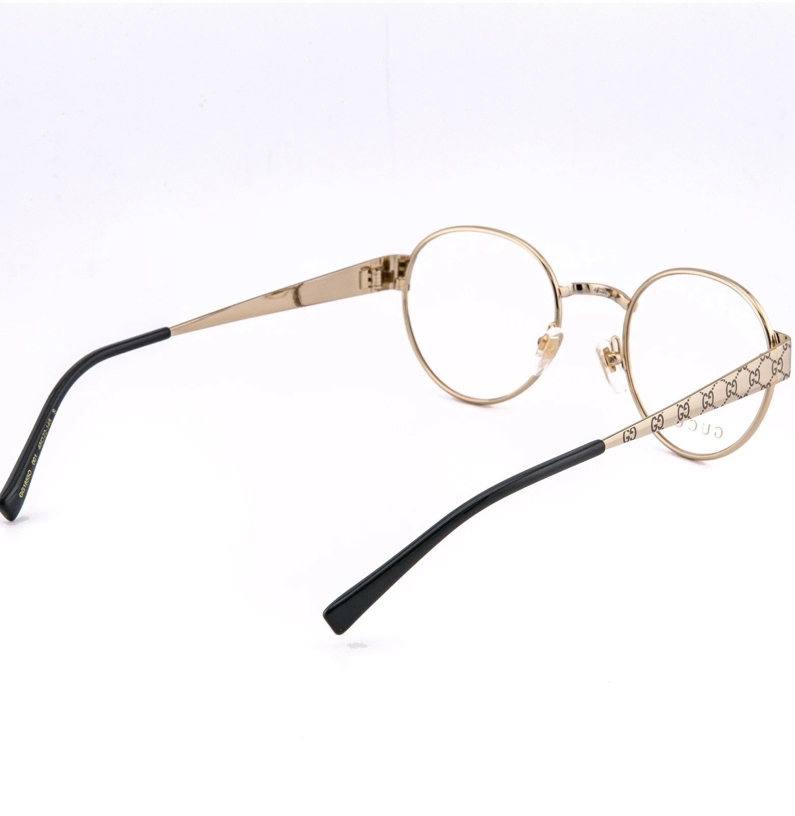 Gucci GUCCI GG1855O 1855 Gold GG Logo Round Unisex Eyeglasses 001 Size ONE SIZE - 3 Thumbnail