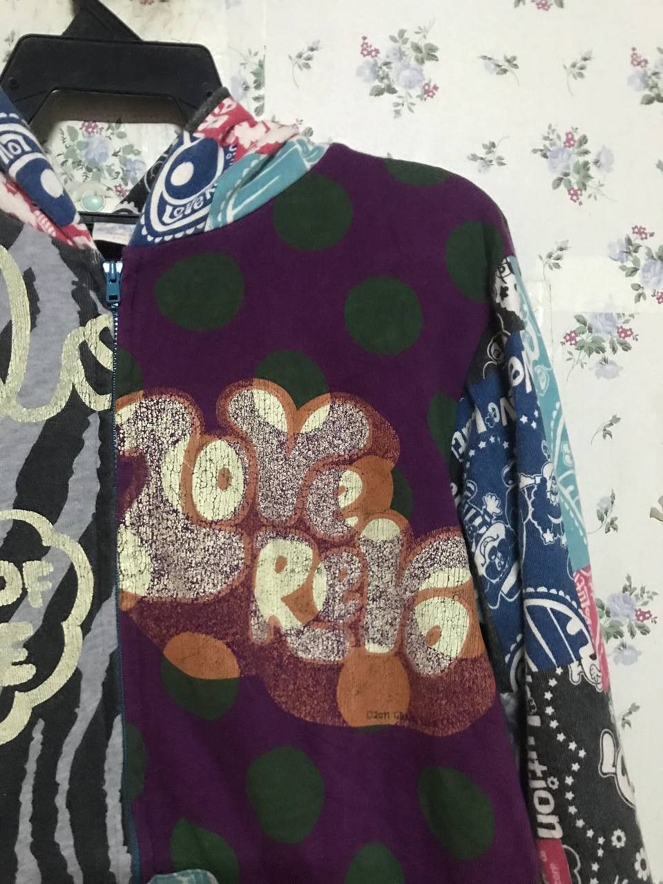 Japanese Brand Love Revolution Patchwork Print Hoodie Hysteric Style Size US S / EU 44-46 / 1 - 3 Thumbnail